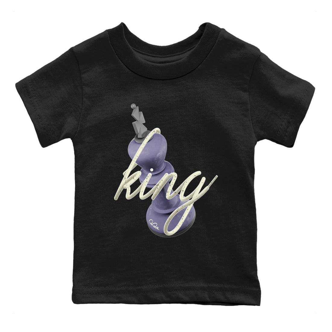 Air Jordan 5 Indigo Haze Sneaker Match Tees 3D King Streetwear Sneaker Shirt AJ5 Indigo Haze Sneaker Release Tees Kids Shirts Black 2