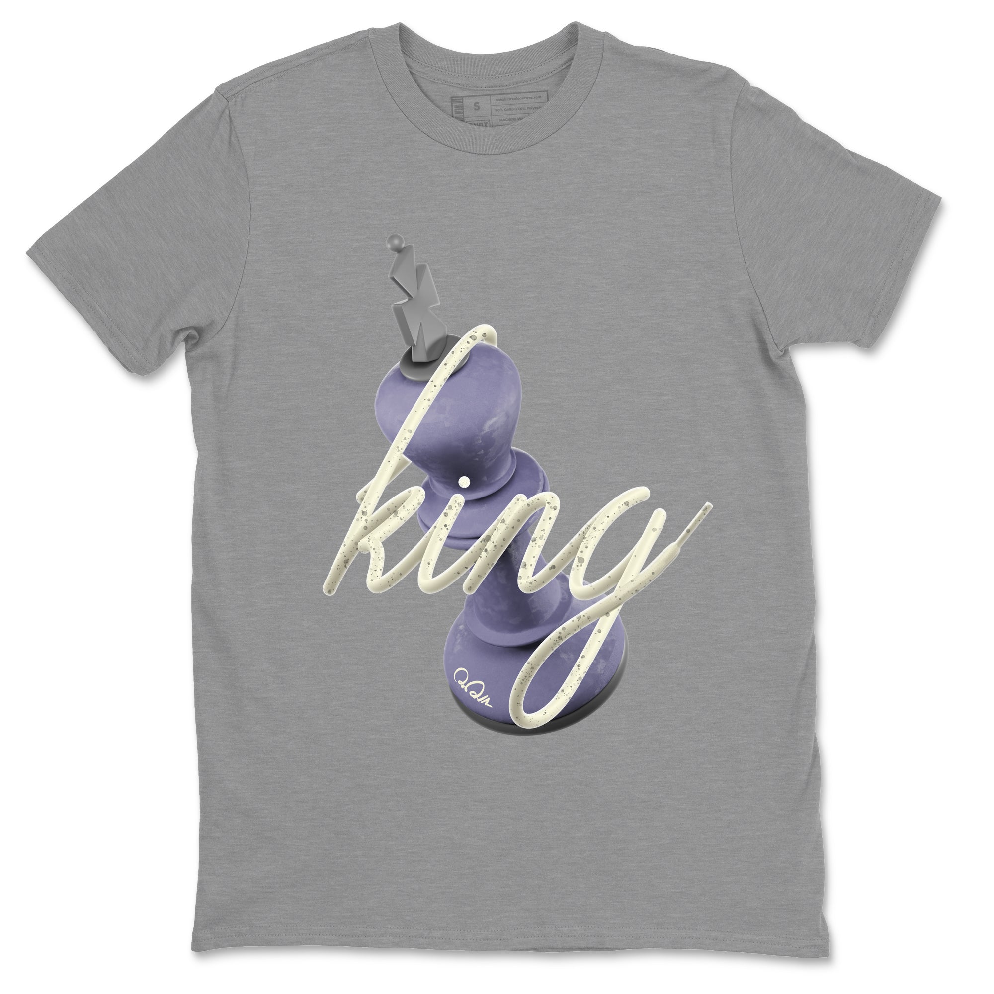 Air Jordan 5 Indigo Haze Sneaker Match Tees 3D King Streetwear Sneaker Shirt AJ5 Indigo Haze Sneaker Release Tees Unisex Shirts Heather Grey 2