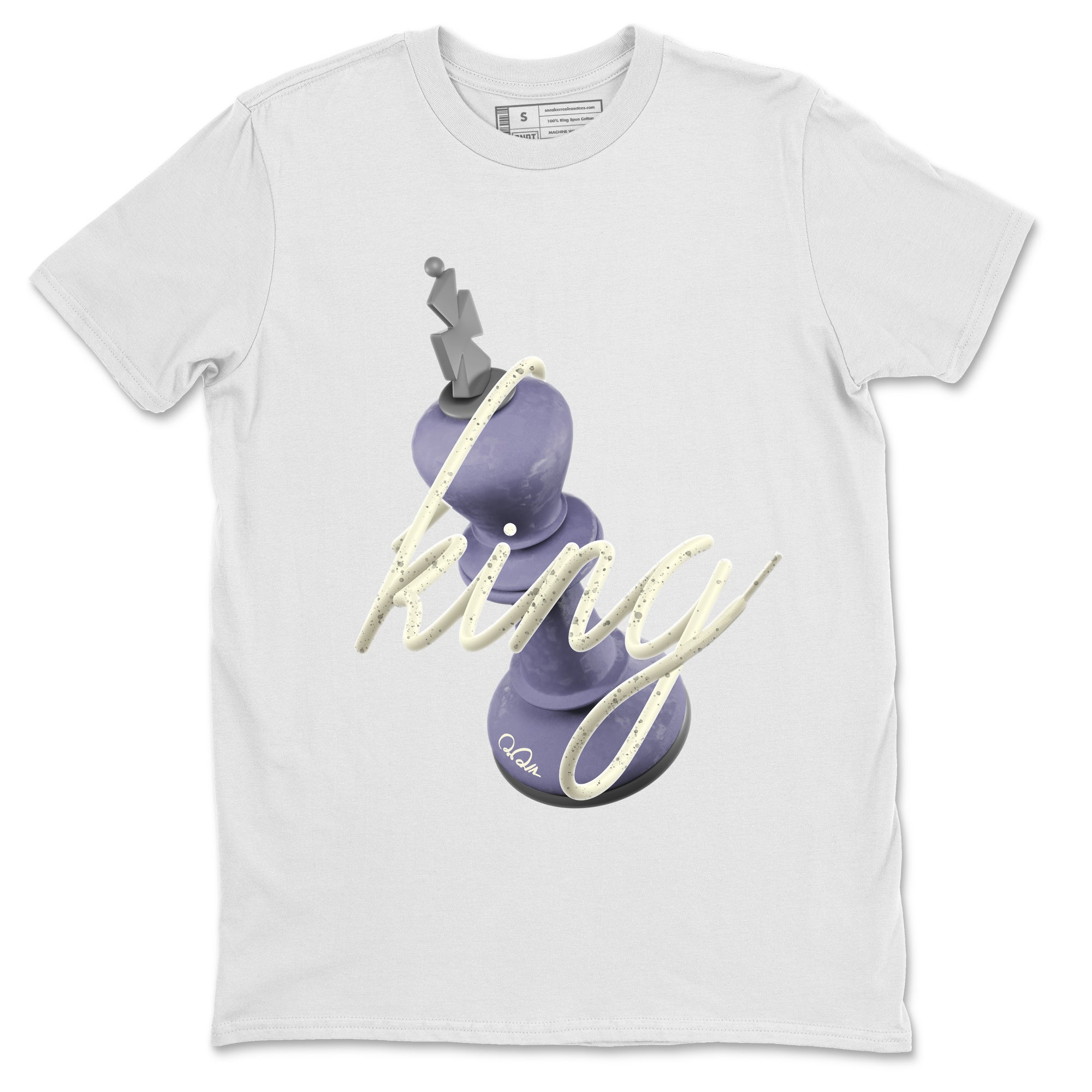 Air Jordan 5 Indigo Haze Sneaker Match Tees 3D King Streetwear Sneaker Shirt AJ5 Indigo Haze Sneaker Release Tees Unisex Shirts White 2