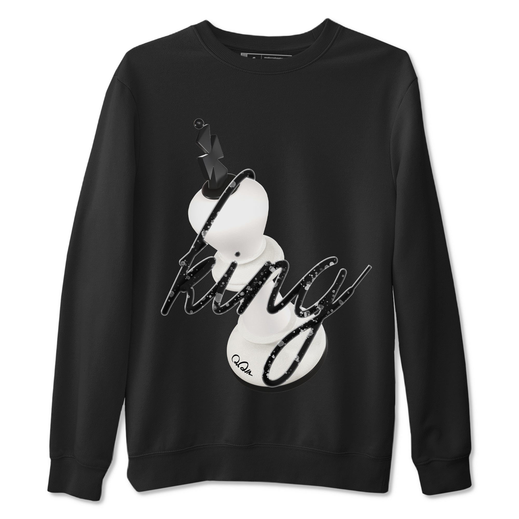 5s Sail shirt to match jordans 3D King sneaker tees Air Jordan 5 Sail Drip Gear Zone unisex cotton Black 2 crew neck shirt
