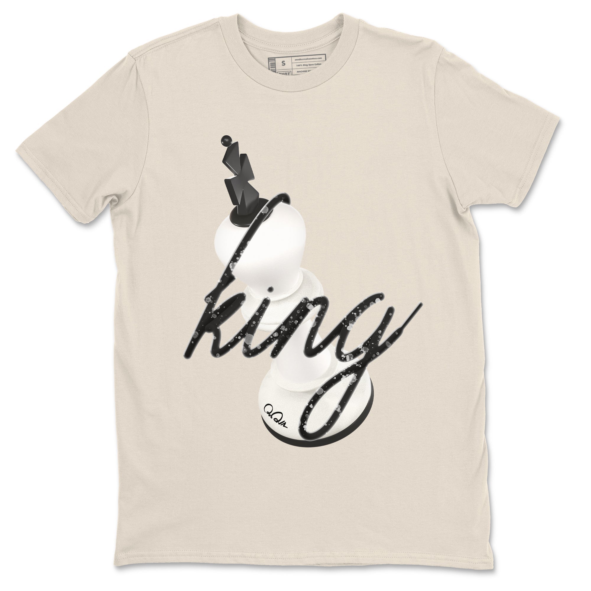 5s Sail shirt to match jordans 3D King sneaker tees Air Jordan 5 Sail Drip Gear Zone unisex cotton Natural 2 crew neck shirt