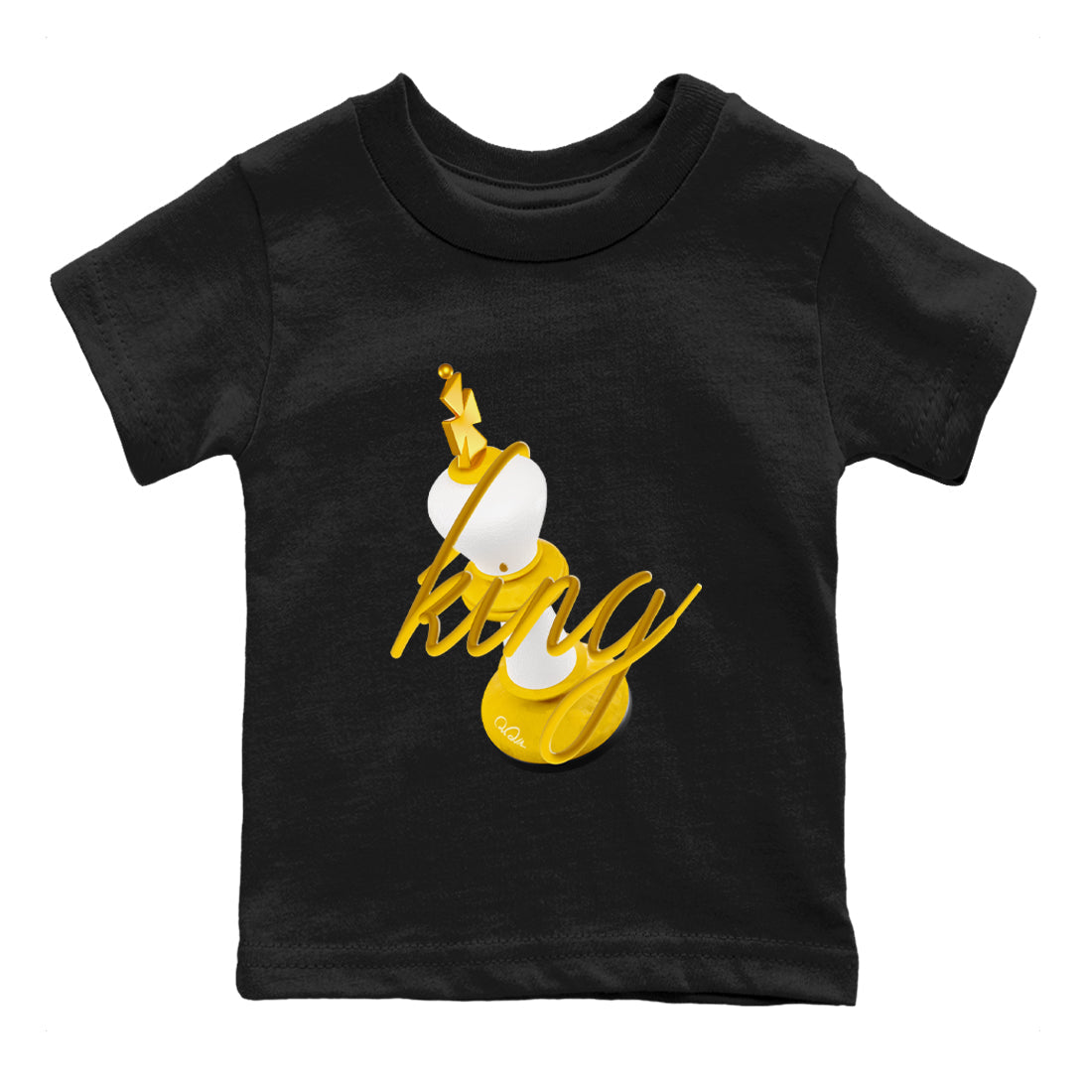 6s Yellow Ochre shirt to match jordans 3D King sneaker tees streetwear brand Air Jordan 6 Yellow Ochre Drip Gear Zone Brand Baby Toddler Black 2 T-Shirt
