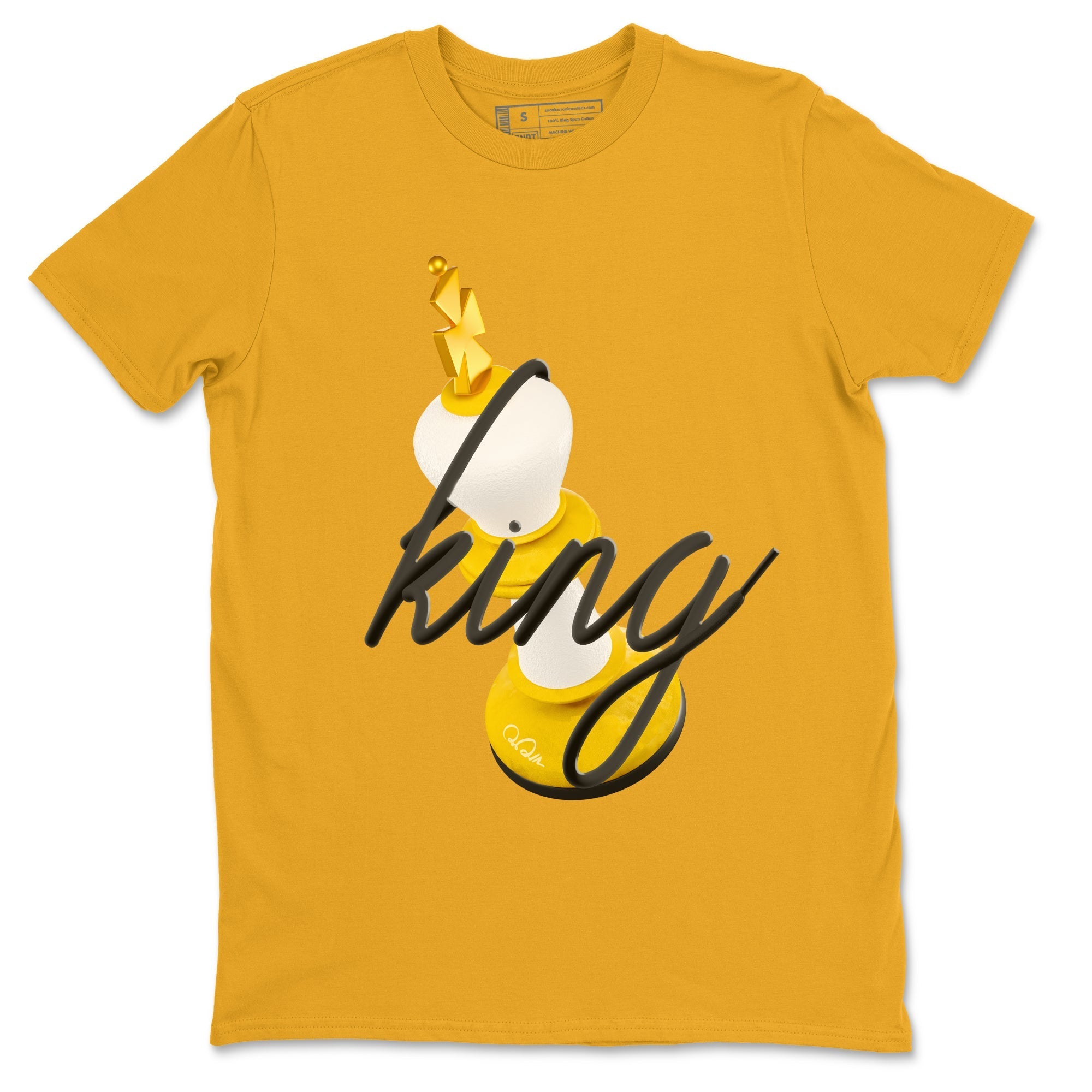 6s Yellow Ochre shirt to match jordans 3D King sneaker tees streetwear brand Air Jordan 6 Yellow Ochre Drip Gear Zone Brand Unisex Gold 2 T-Shirt