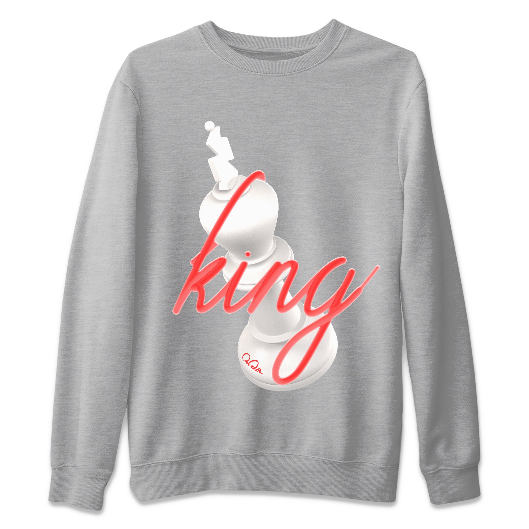 Air Jordan 7 Infrared Sneaker Match Tees 3D King Streetwear Sneaker Shirt AJ7 Infrared Sneaker Release Tees Unisex Shirts Heather Grey 2