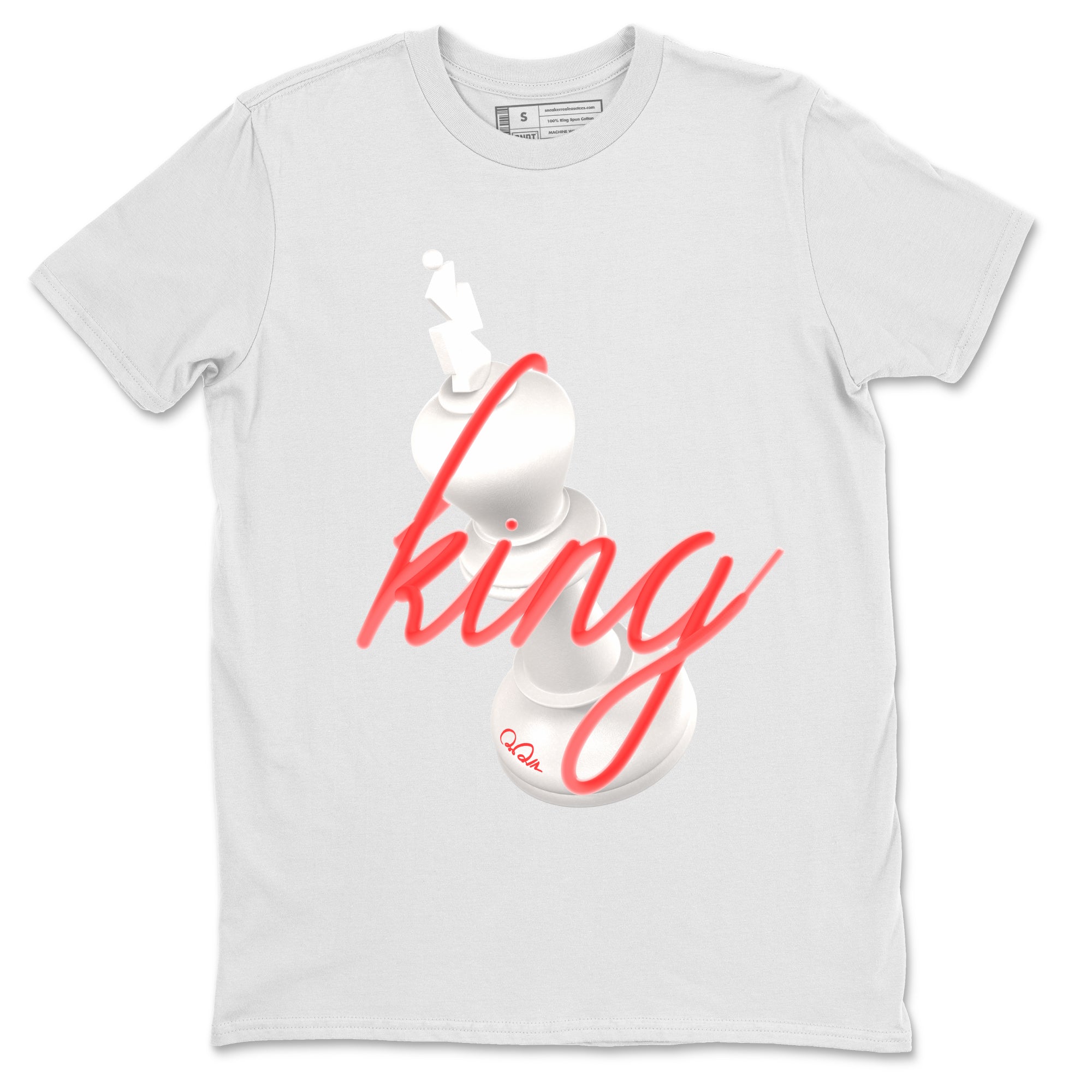 Air Jordan 7 Infrared Sneaker Match Tees 3D King Streetwear Sneaker Shirt AJ7 Infrared Sneaker Release Tees Unisex Shirts White 2