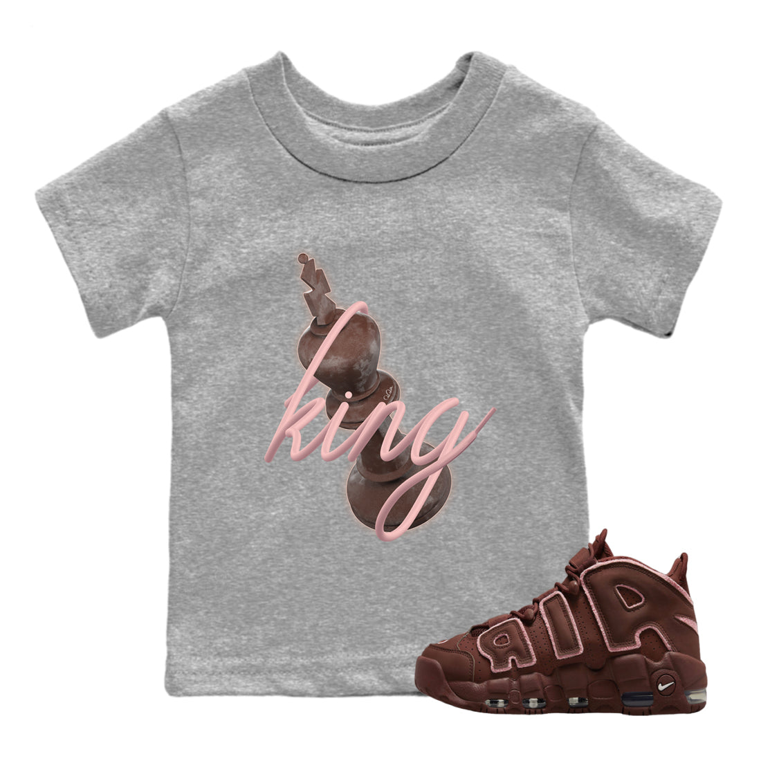 Air More Uptempo Valentines Day 3D King Baby and Kids Sneaker Tees Nike Uptempo Valentines Day Kids Sneaker Tees Size Chart