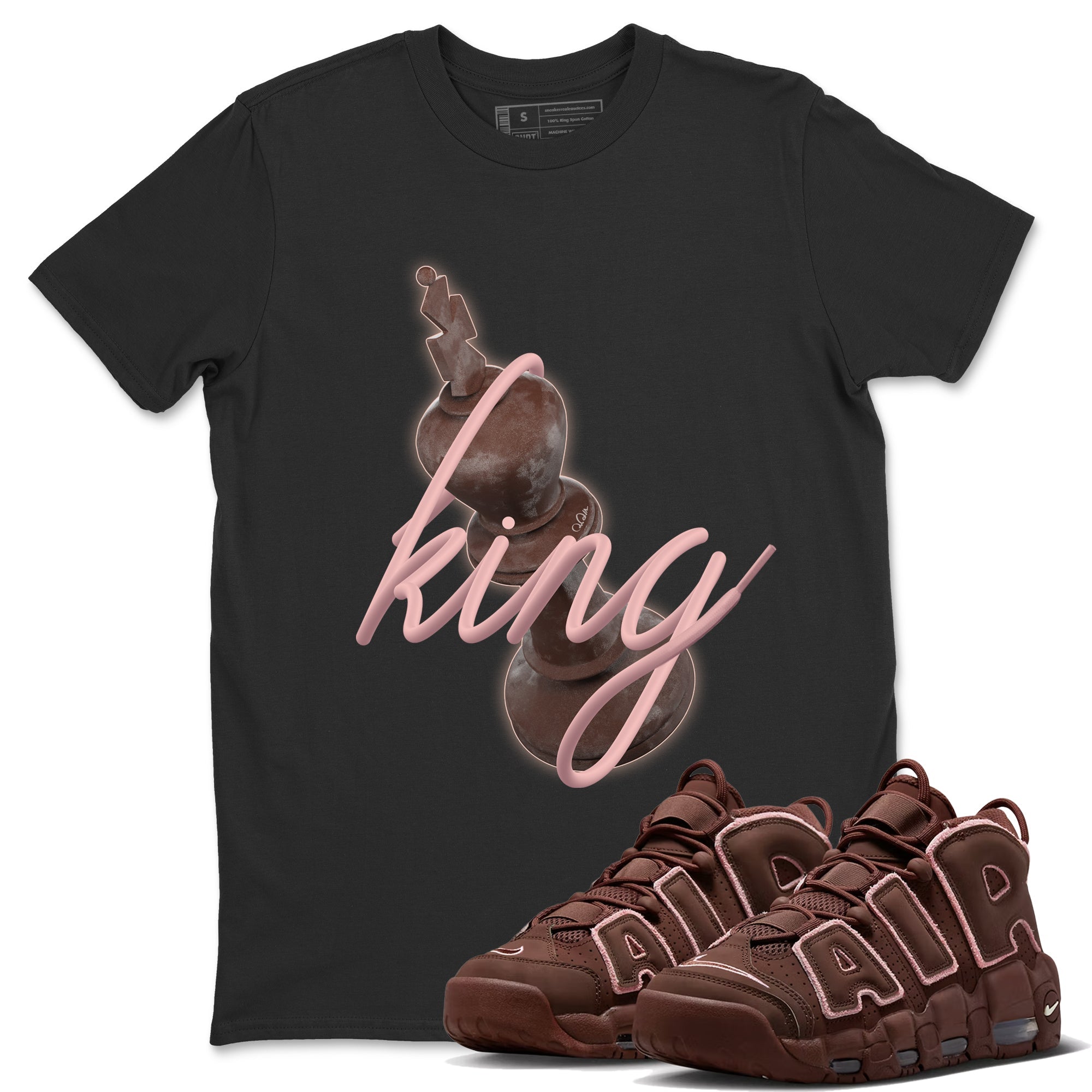 Air More Uptempo Valentines Day Shirt To Match Jordans 3D King Sneaker Tees Nike Uptempo Valentines Day Drip Gear Zone Sneaker Matching Clothing Unisex Shirts Black 1