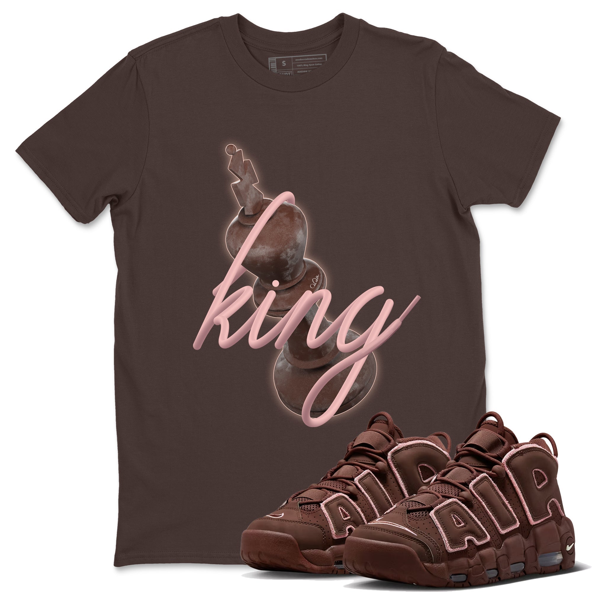 Air More Uptempo Valentines Day 3D King Crew Neck Sneaker Tees Nike Uptempo Valentines Day Sneaker T-Shirts Washing and Care Tip