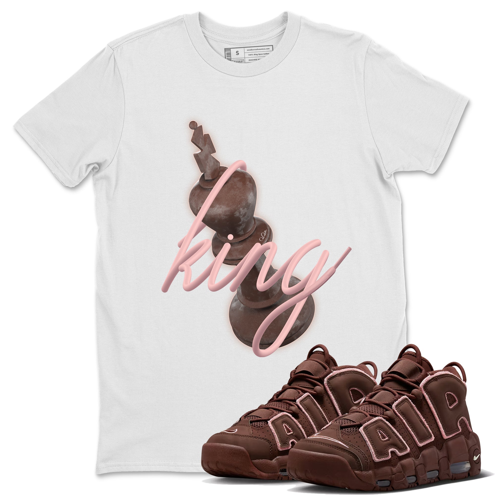 Air More Uptempo Valentines Day Shirt To Match Jordans 3D King Sneaker Tees Nike Uptempo Valentines Day Drip Gear Zone Sneaker Matching Clothing Unisex Shirts White 1