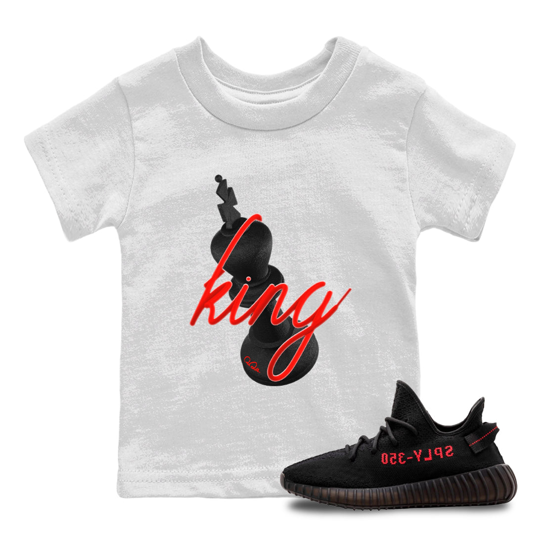 Yeezy 350 Bred shirt to match jordans 3D King Streetwear Sneaker Shirt Adidas Yeezy Boost V2 350 Bred Drip Gear Zone Sneaker Matching Clothing Baby Toddler White 1 T-Shirt