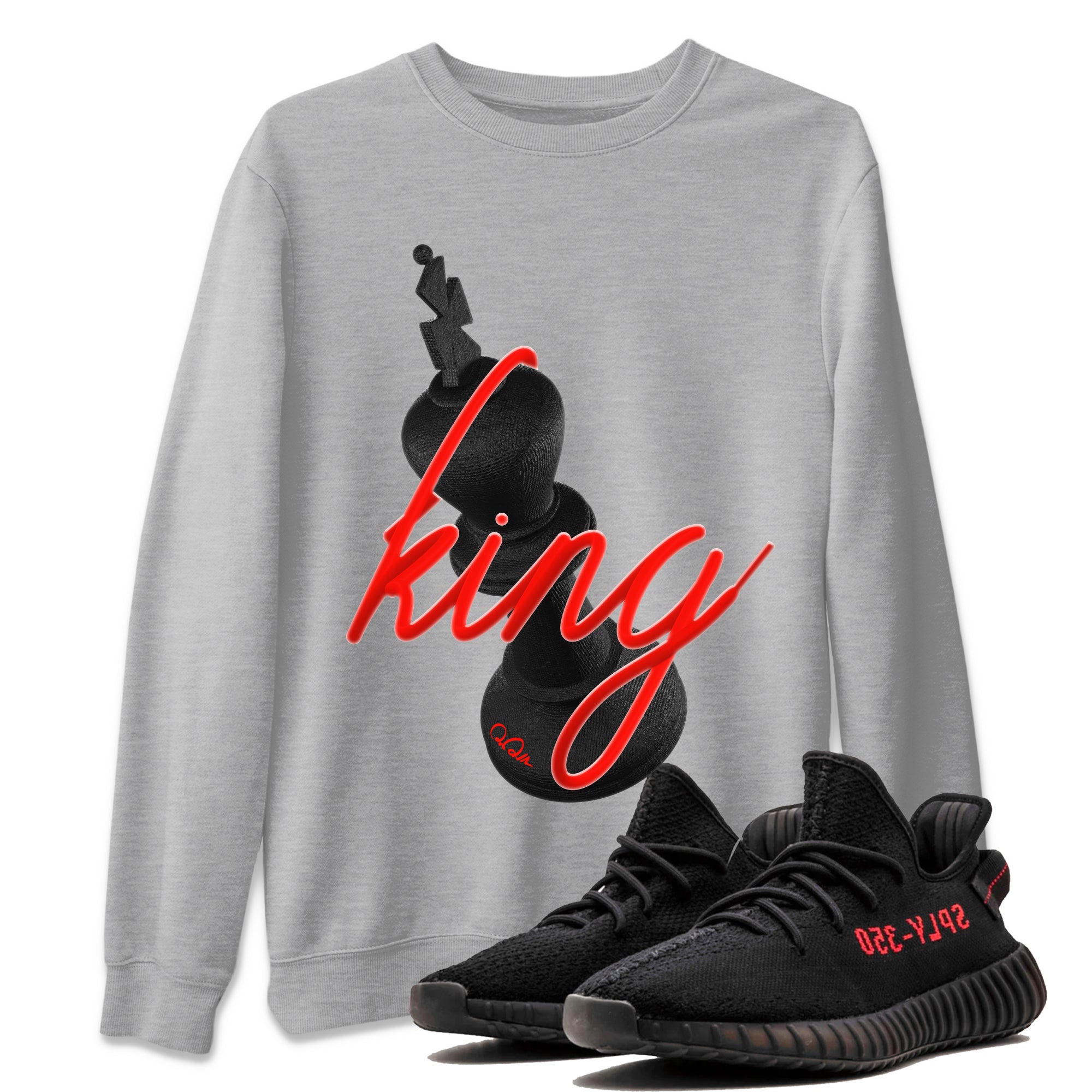 Yeezy 350 Bred shirt to match jordans 3D King Streetwear Sneaker Shirt Adidas Yeezy Boost V2 350 Bred Drip Gear Zone Sneaker Matching Clothing Unisex Heather Grey 1 T-Shirt