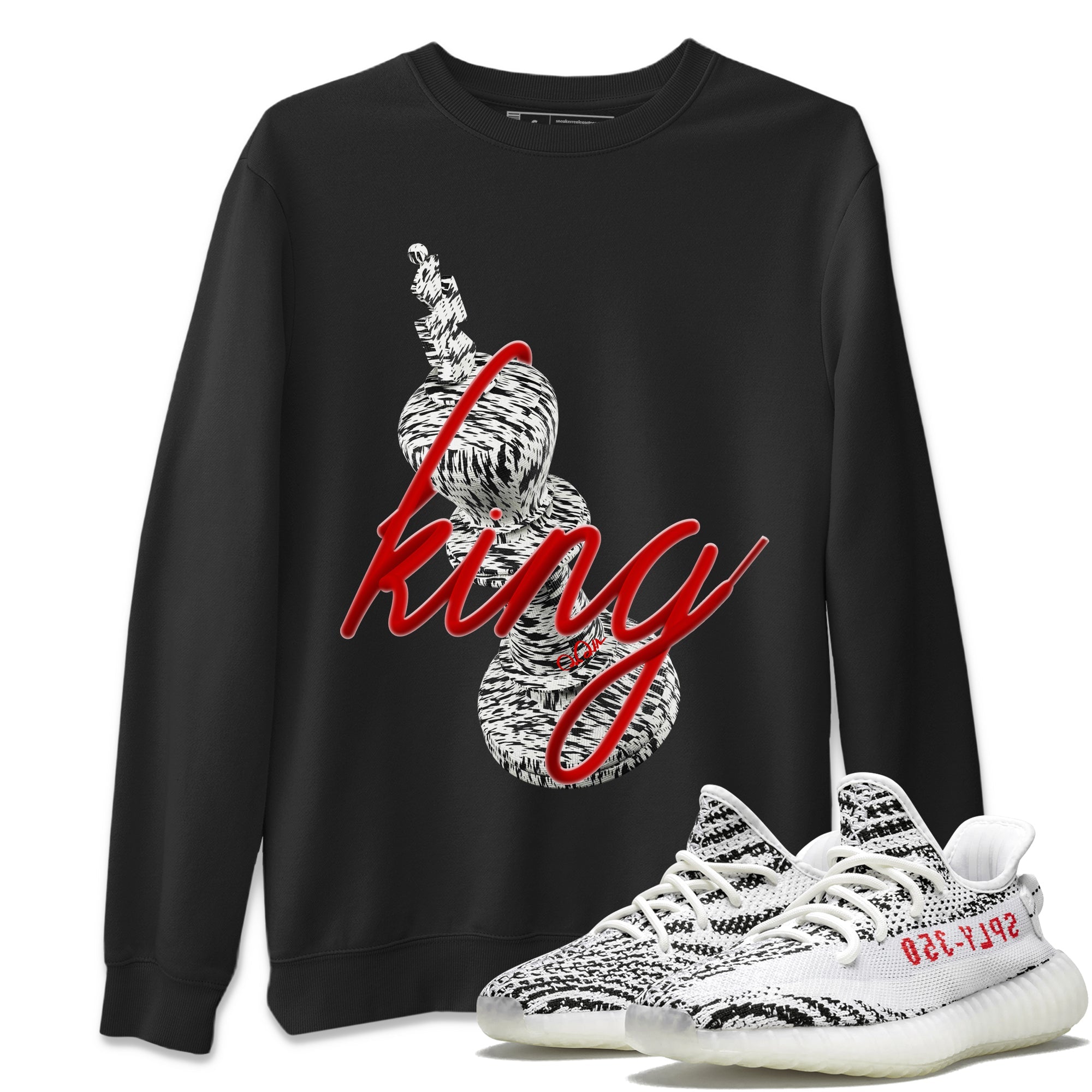 Yeezy 350 Zebra Sneaker Match Tees 3D King Streetwear Sneaker Shirt Yeezy Boost 350 V2 Zebra Sneaker Release Tees Unisex Shirts Black 1