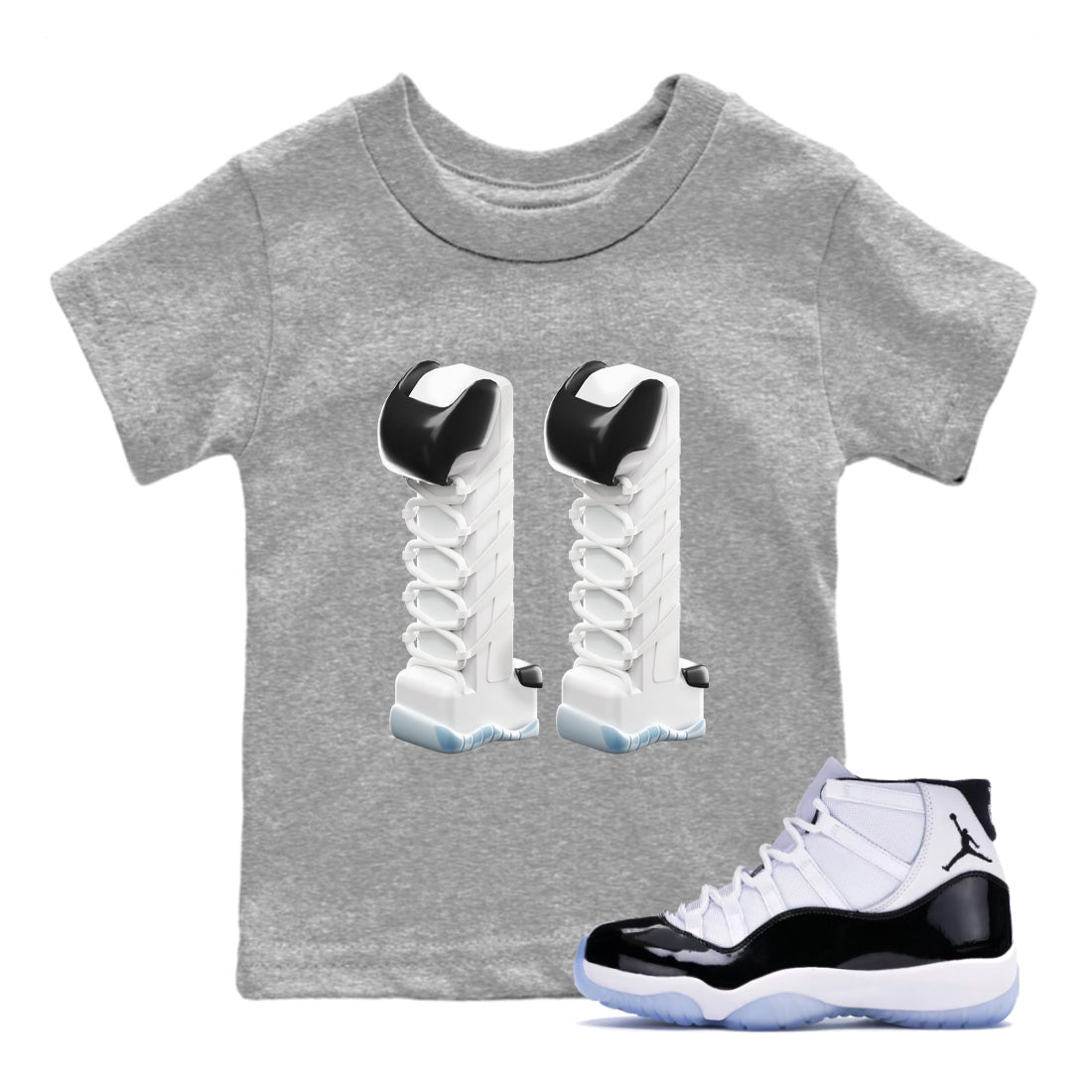 Air Jordan 11 Concord Shirt To Match Jordans 3D Number 11 Sneaker Tees Air Jordan 11 Concord Drip Gear Zone Sneaker Matching Clothing Kids Shirts