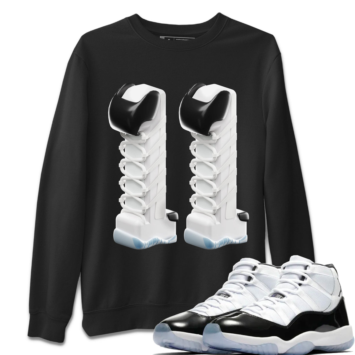 Air Jordan 11 Concord Shirt To Match Jordans 3D Number 11 Sneaker Tees Air Jordan 11 Concord Drip Gear Zone Sneaker Matching Clothing Unisex Shirts