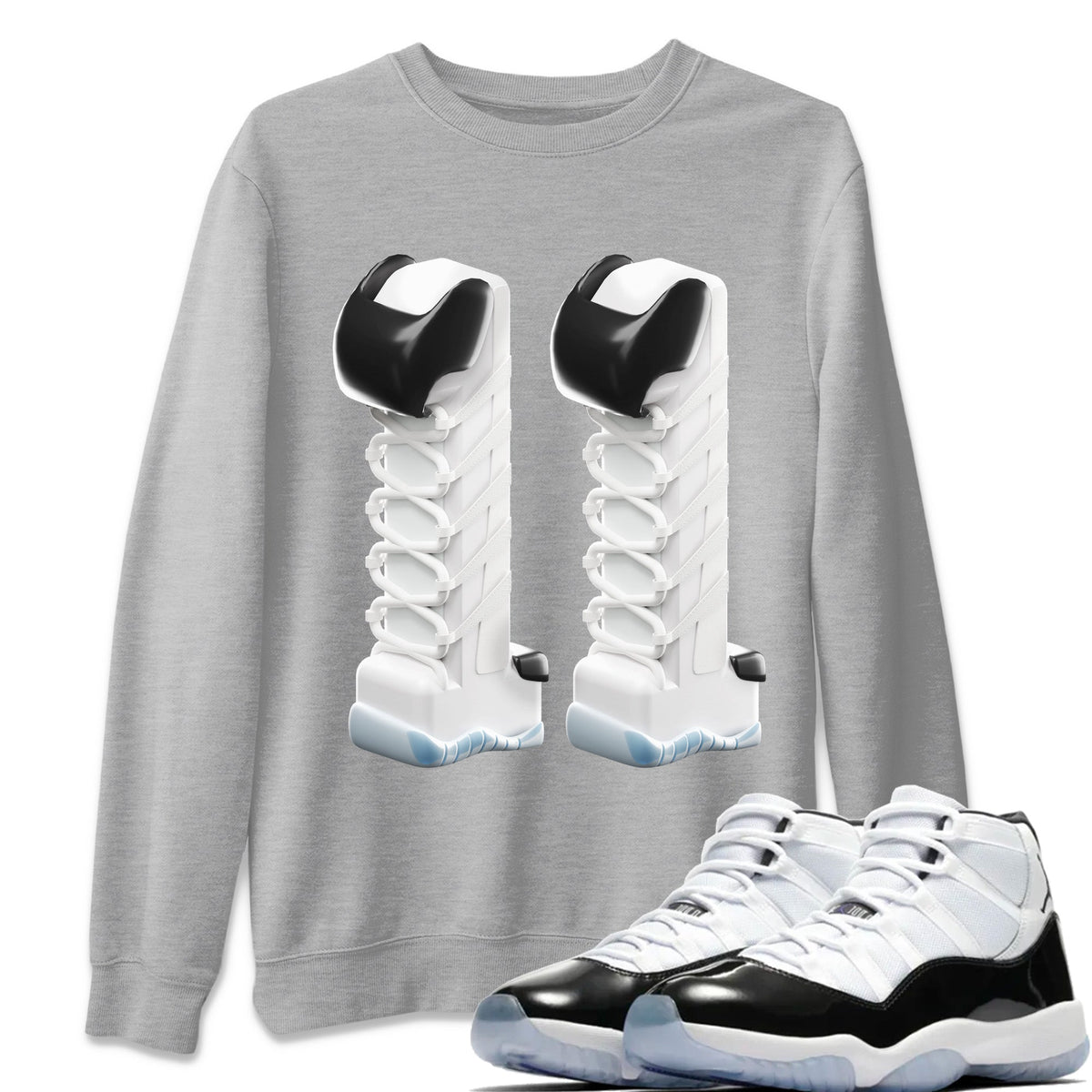 Air Jordan 11 Concord Shirt To Match Jordans 3D Number 11 Sneaker Tees Air Jordan 11 Concord Drip Gear Zone Sneaker Matching Clothing Unisex Shirts