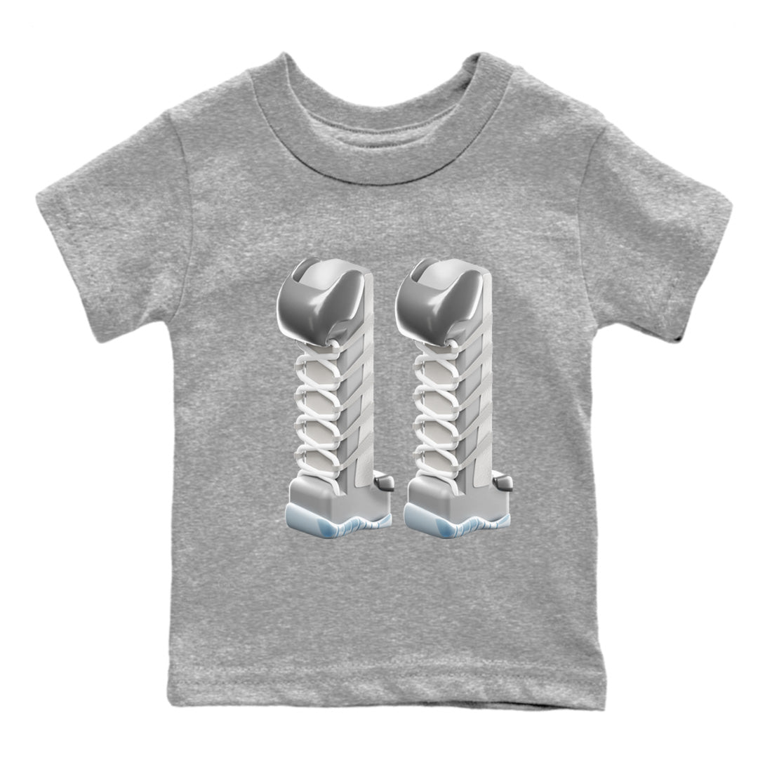 Air Jordan 11 Cool Grey Shirt To Match Jordans 3D Number 11 Sneaker Tees Air Jordan 11 Cool Grey Drip Gear Zone Sneaker Matching Clothing Kids Shirts