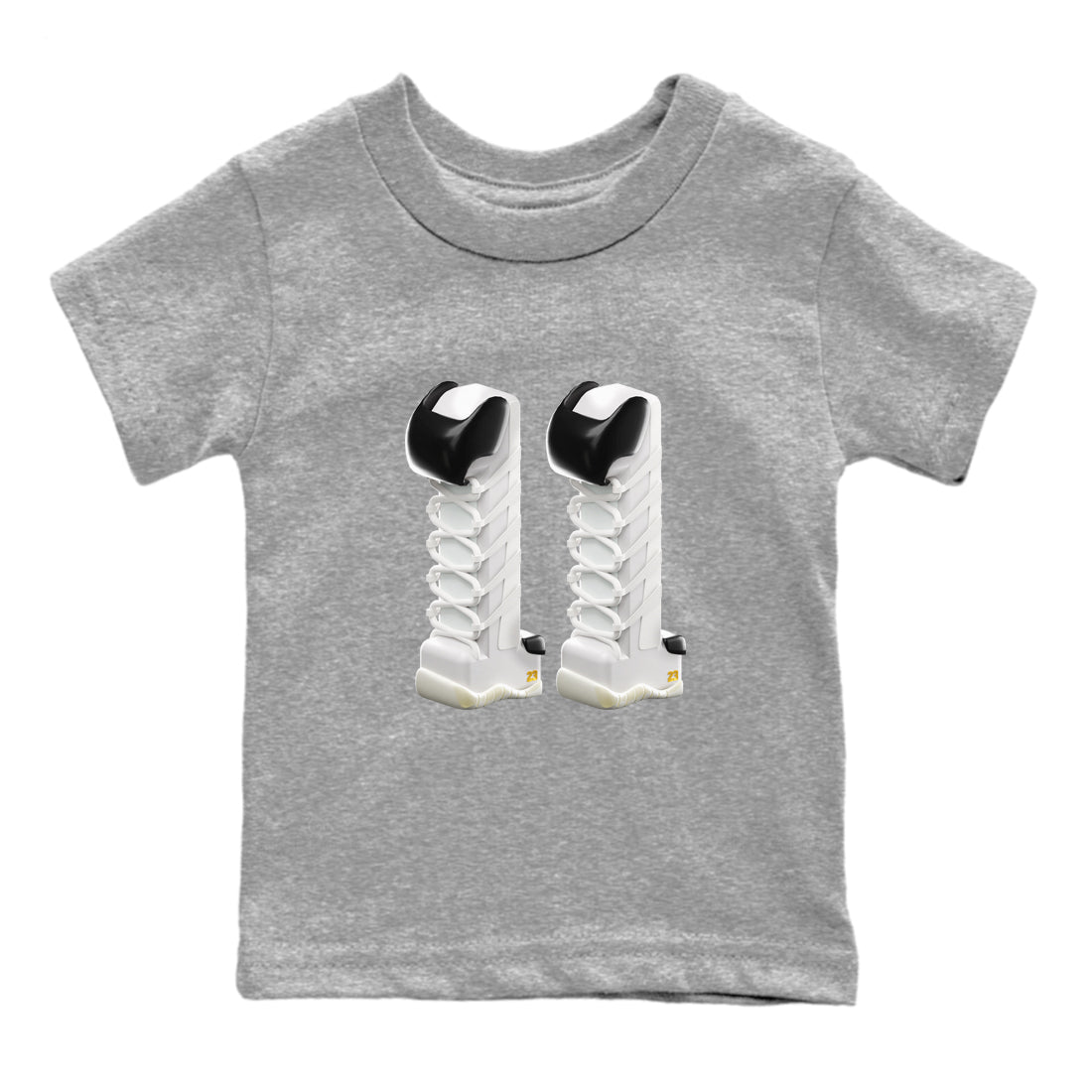 11s Gratitude shirt to match jordans 3D Number 11 sneaker tees Air Jordan 11 Gratitude Drip Gear Zone Baby Toddler Heather Grey 2 T-Shirt