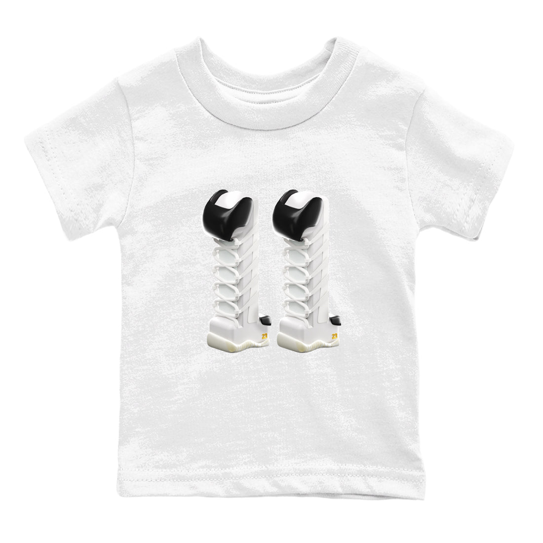 11s Gratitude shirt to match jordans 3D Number 11 sneaker tees Air Jordan 11 Gratitude Drip Gear Zone Baby Toddler White 2 T-Shirt