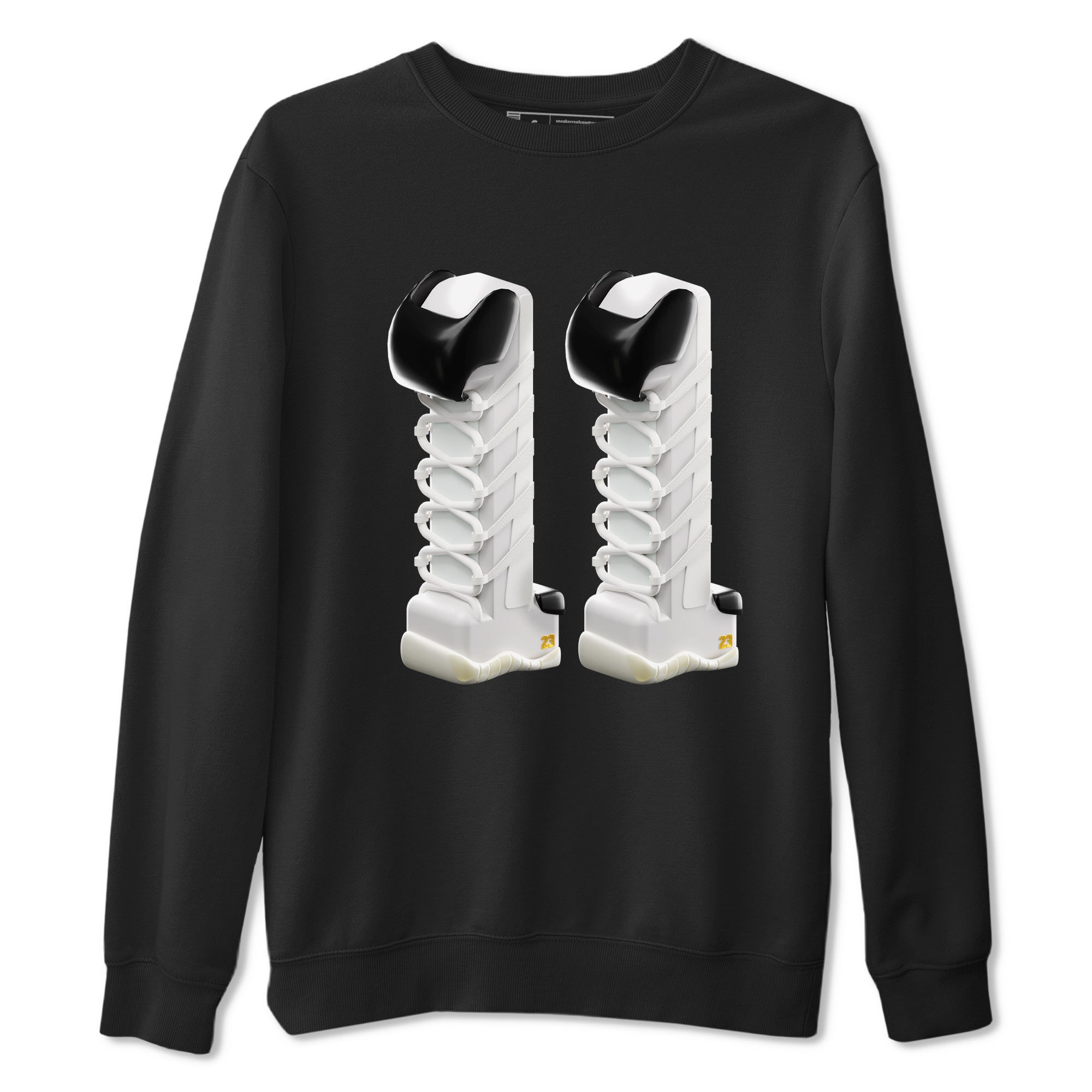11s Gratitude shirt to match jordans 3D Number 11 sneaker tees Air Jordan 11 Gratitude Drip Gear Zone Unisex Black 2 T-Shirt