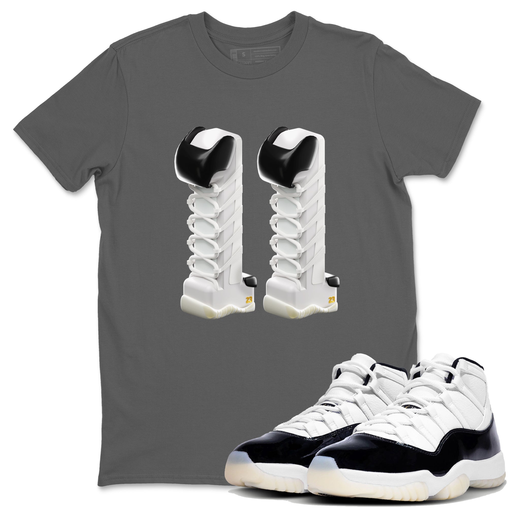 11s Gratitude shirt to match jordans 3D Number 11 sneaker tees Air Jordan 11 Gratitude Drip Gear Zone Unisex Cool Grey 1 T-Shirt