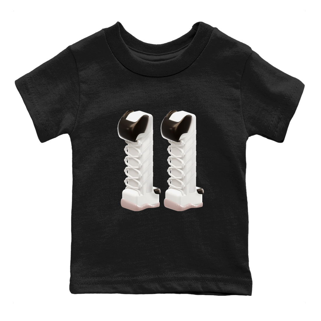 Air Jordan 11 Neapolitan shirt to match jordans 3D Number 11 sneaker matching t-shirts and clothing AJ11 Neapolitan Drip Gear Zone Youth Kids Toddler Black 2 T-Shirt