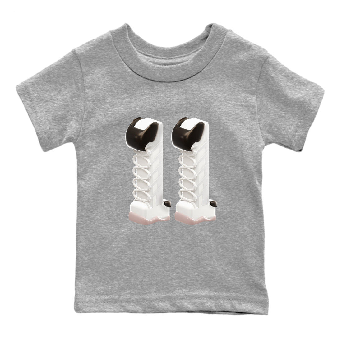 Air Jordan 11 Neapolitan shirt to match jordans 3D Number 11 sneaker matching t-shirts and clothing AJ11 Neapolitan Drip Gear Zone Youth Kids Toddler Heather Grey 2 T-Shirt