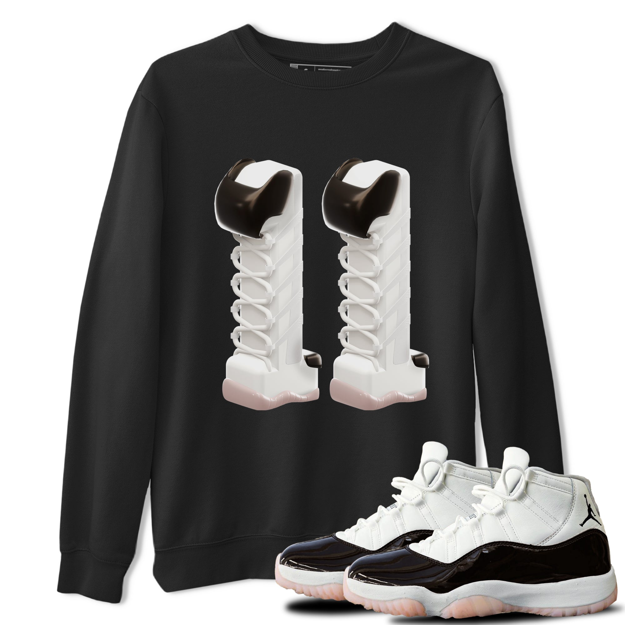 Air Jordan 11 Neapolitan shirt to match jordans 3D Number 11 sneaker matching t-shirts and clothing AJ11 Neapolitan Drip Gear Zone Cotton Casual Unisex Black 1 T-Shirt