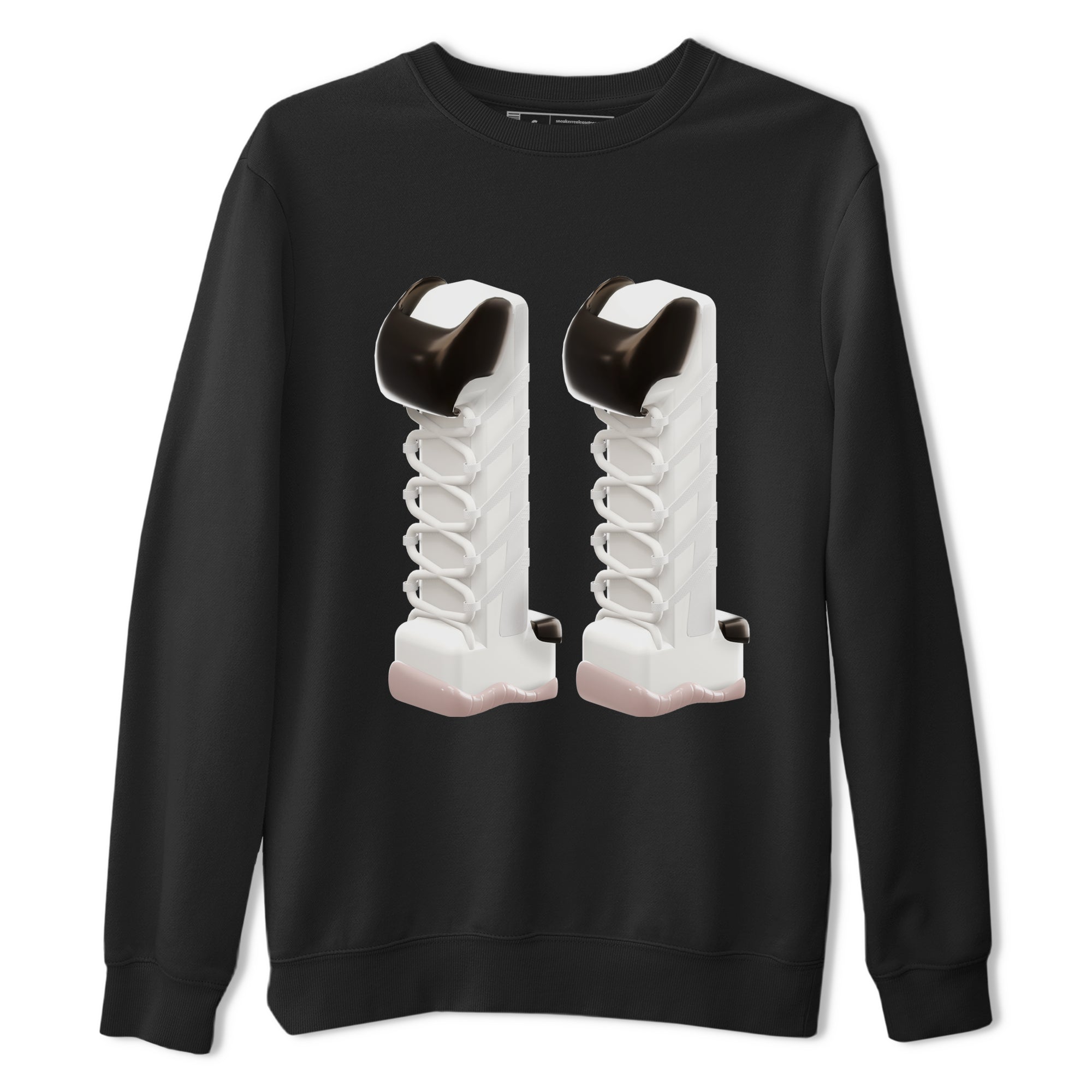 Air Jordan 11 Neapolitan shirt to match jordans 3D Number 11 sneaker matching t-shirts and clothing AJ11 Neapolitan Drip Gear Zone Cotton Casual Unisex Black 2 T-Shirt