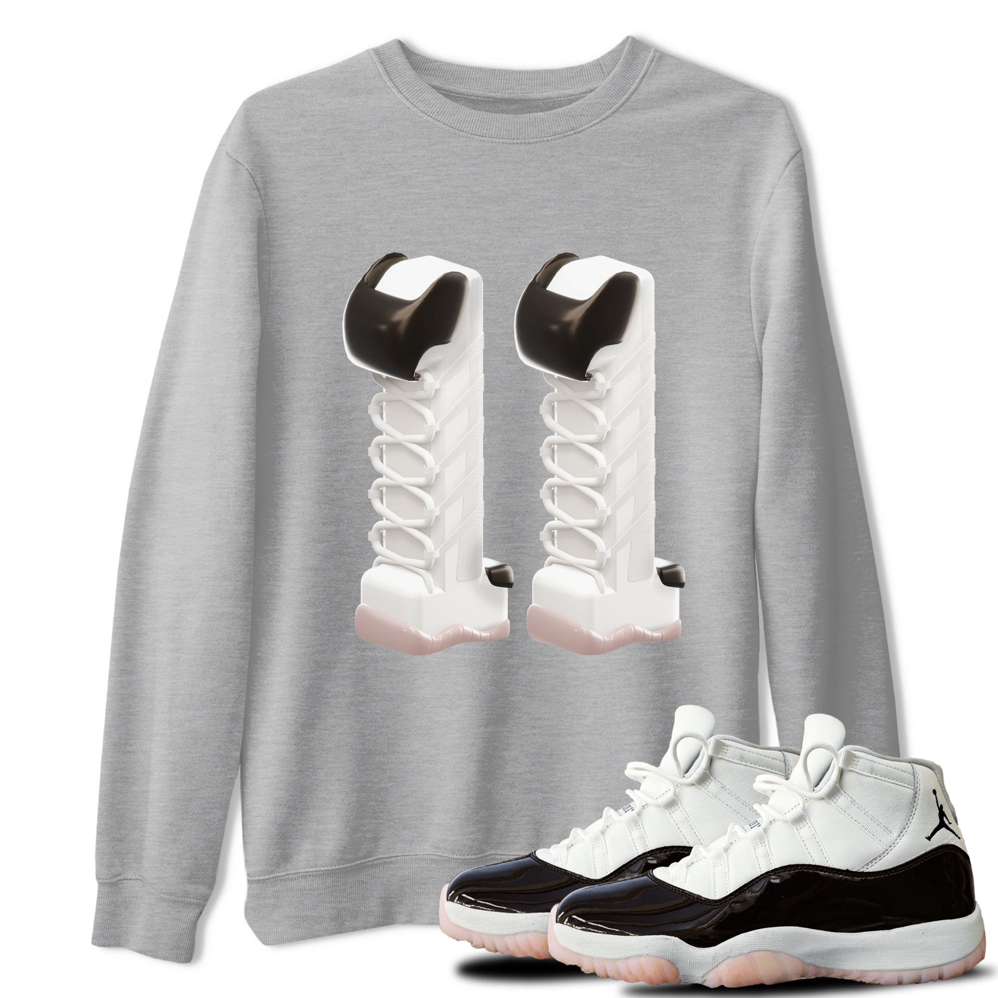 Air Jordan 11 Neapolitan shirt to match jordans 3D Number 11 sneaker matching t-shirts and clothing AJ11 Neapolitan Drip Gear Zone Cotton Casual Unisex Heather Grey 1 T-Shirt