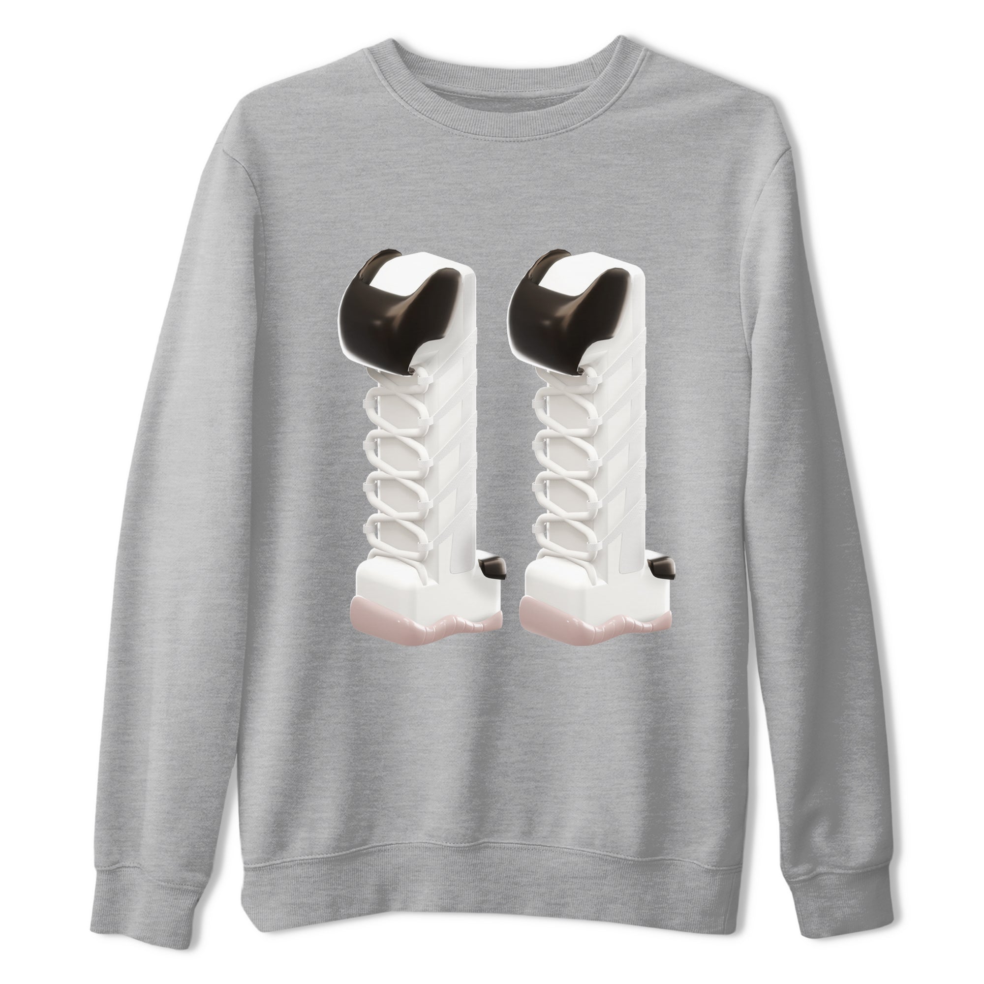 Air Jordan 11 Neapolitan shirt to match jordans 3D Number 11 sneaker matching t-shirts and clothing AJ11 Neapolitan Drip Gear Zone Cotton Casual Unisex Heather Grey 2 T-Shirt
