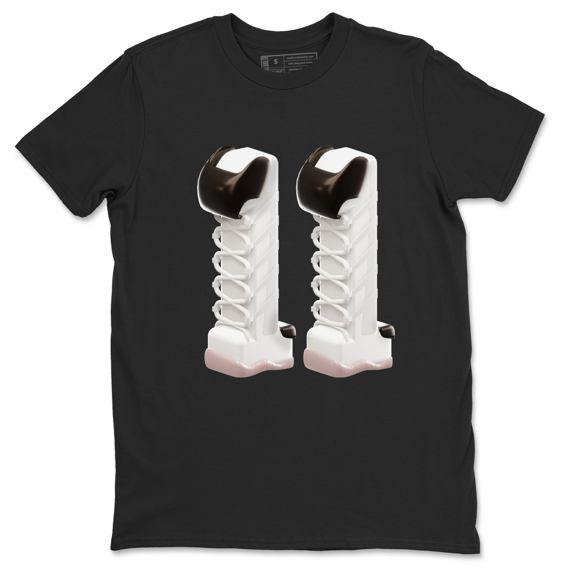 Air Jordan 11 Neapolitan shirt to match jordans 3D Number 11 sneaker matching t-shirts and clothing AJ11 Neapolitan Drip Gear Zone Cotton Casual Unisex Black 2 T-Shirt