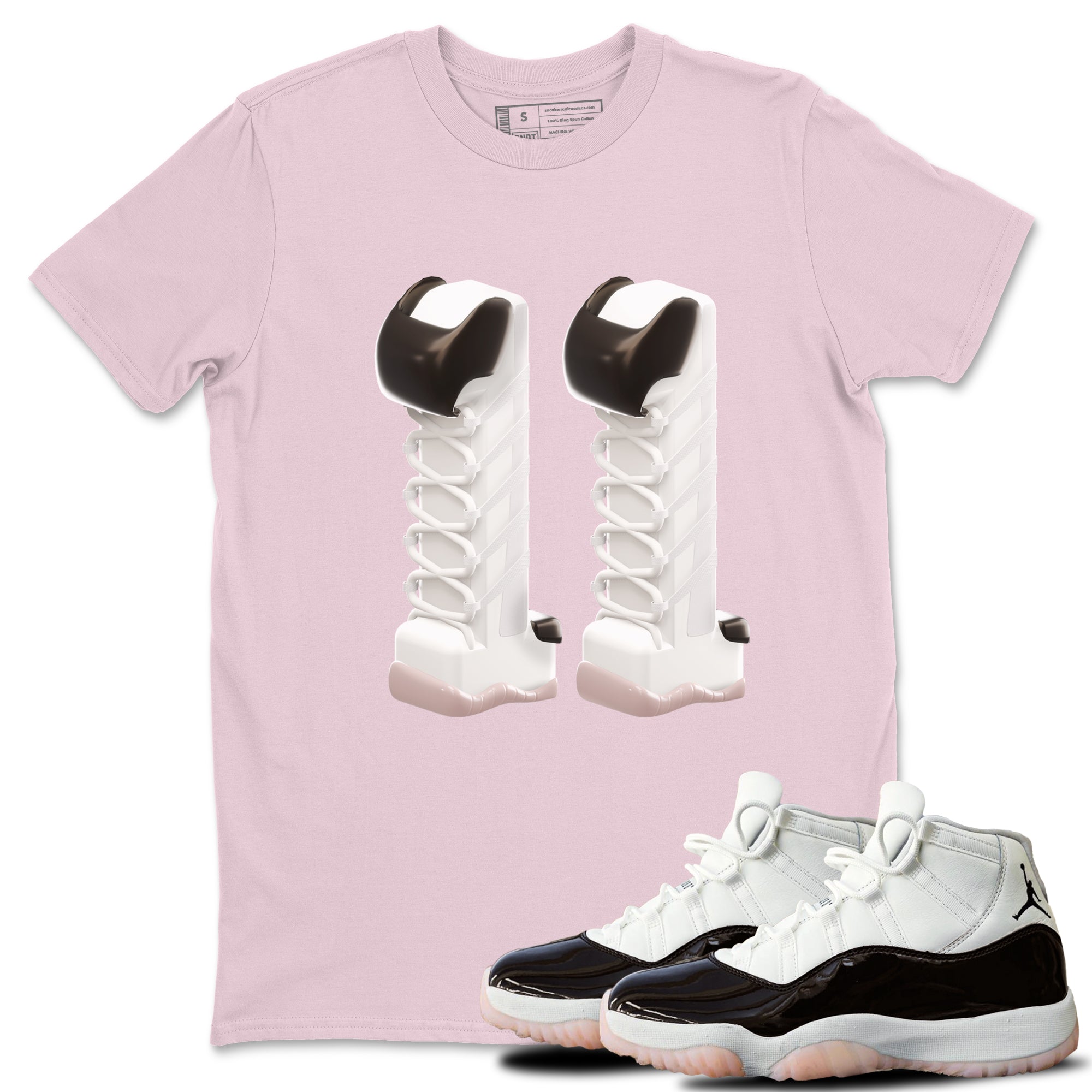Air Jordan 11 Neapolitan shirt to match jordans 3D Number 11 sneaker matching t-shirts and clothing AJ11 Neapolitan Drip Gear Zone Cotton Casual Unisex Pink 1 T-Shirt