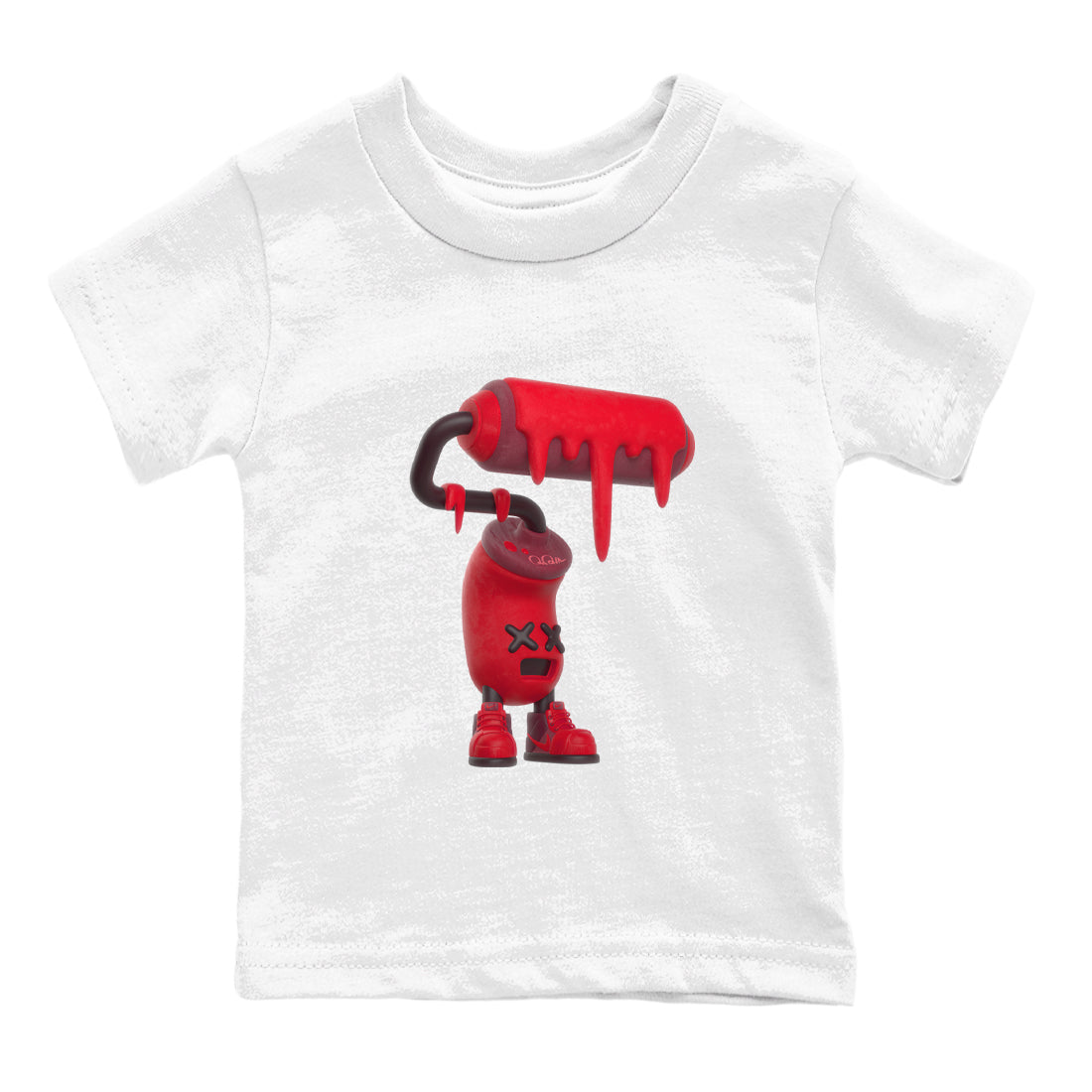 Air Force 1 Layers of Love shirt to match jordans 3D Paint Roller sneaker tees af1 Layers of Love Drip Gear Zone baby toddler White 2 cotton Shirt
