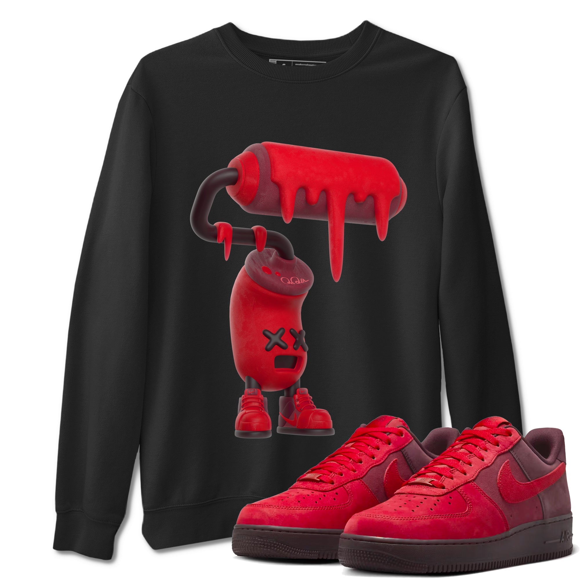 Air Force 1 Layers of Love shirt to match jordans 3D Paint Roller sneaker tees af1 Layers of Love Drip Gear Zone unisex cotton Black 1 crew neck shirt