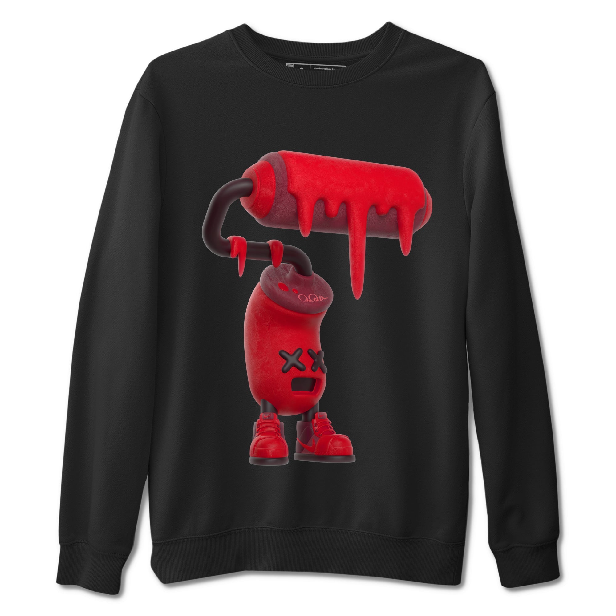 Air Force 1 Layers of Love shirt to match jordans 3D Paint Roller sneaker tees af1 Layers of Love Drip Gear Zone unisex cotton Black 2 crew neck shirt