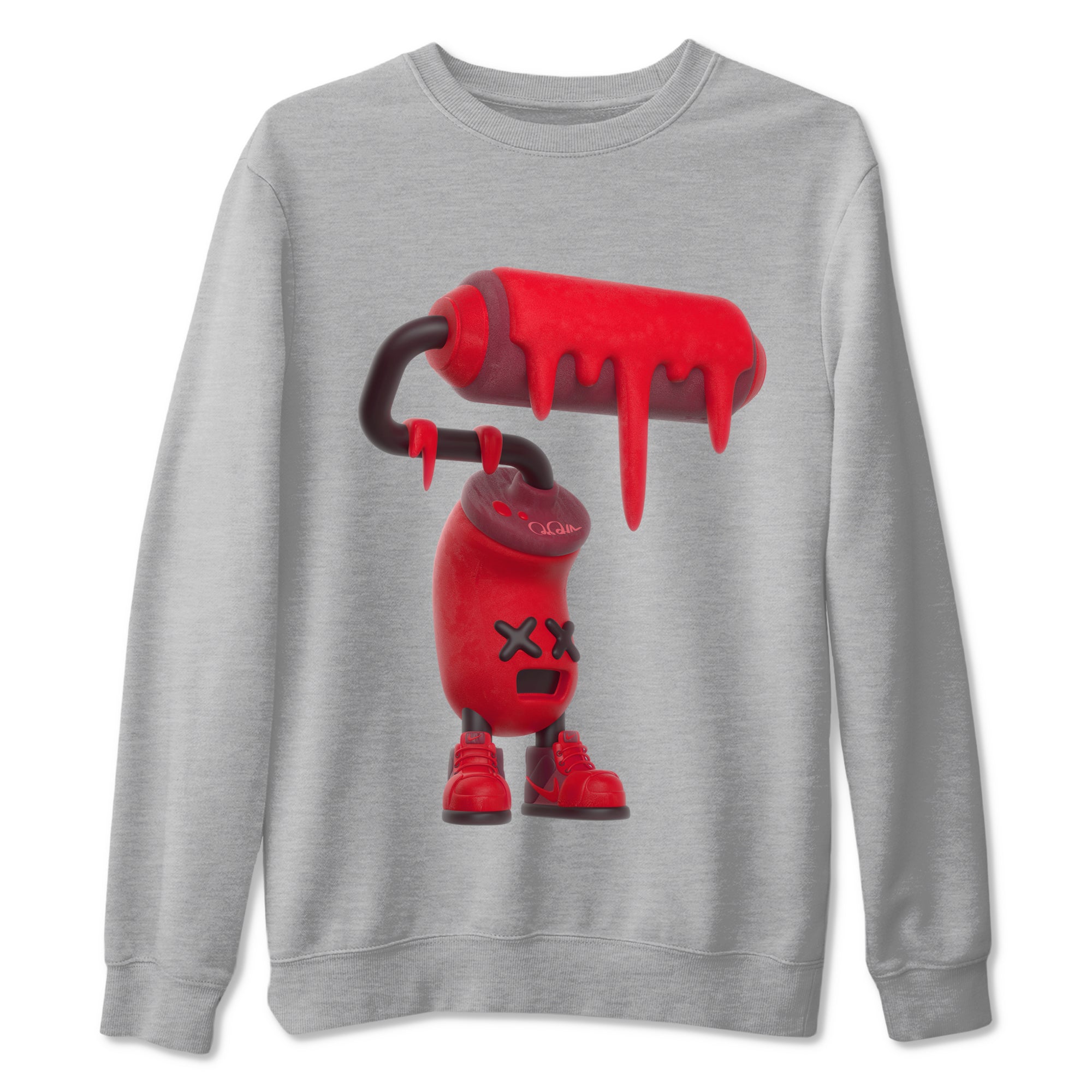 Air Force 1 Layers of Love shirt to match jordans 3D Paint Roller sneaker tees af1 Layers of Love Drip Gear Zone unisex cotton Heather Grey 2 crew neck shirt