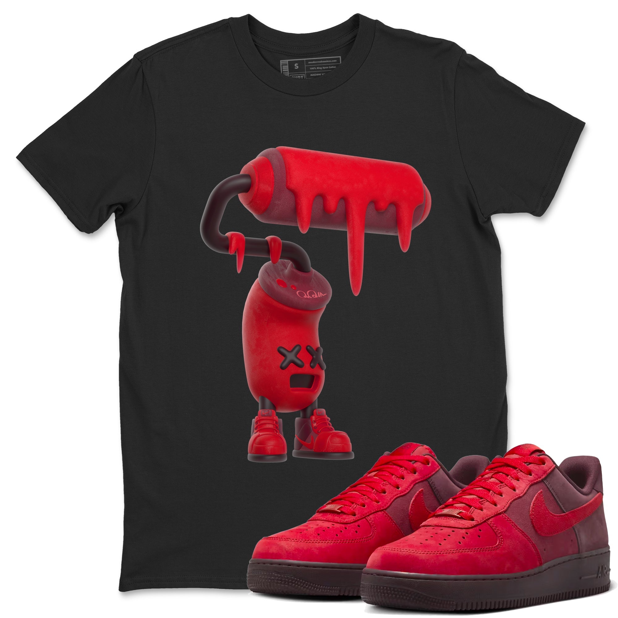 Air Force 1 Layers of Love shirt to match jordans 3D Paint Roller sneaker tees af1 Layers of Love Drip Gear Zone unisex cotton Black 1 crew neck shirt
