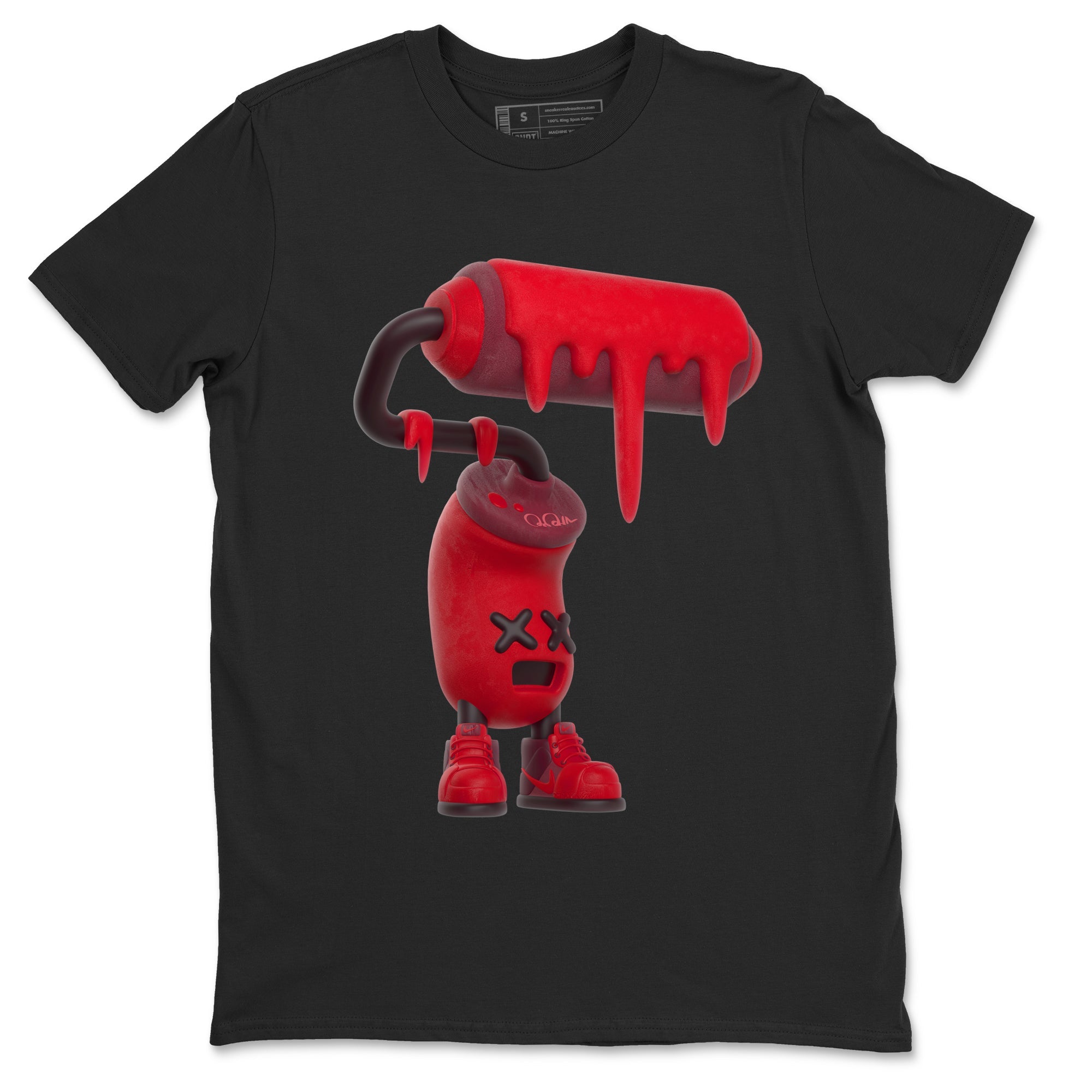 Air Force 1 Layers of Love shirt to match jordans 3D Paint Roller sneaker tees af1 Layers of Love Drip Gear Zone unisex cotton Black 2 crew neck shirt