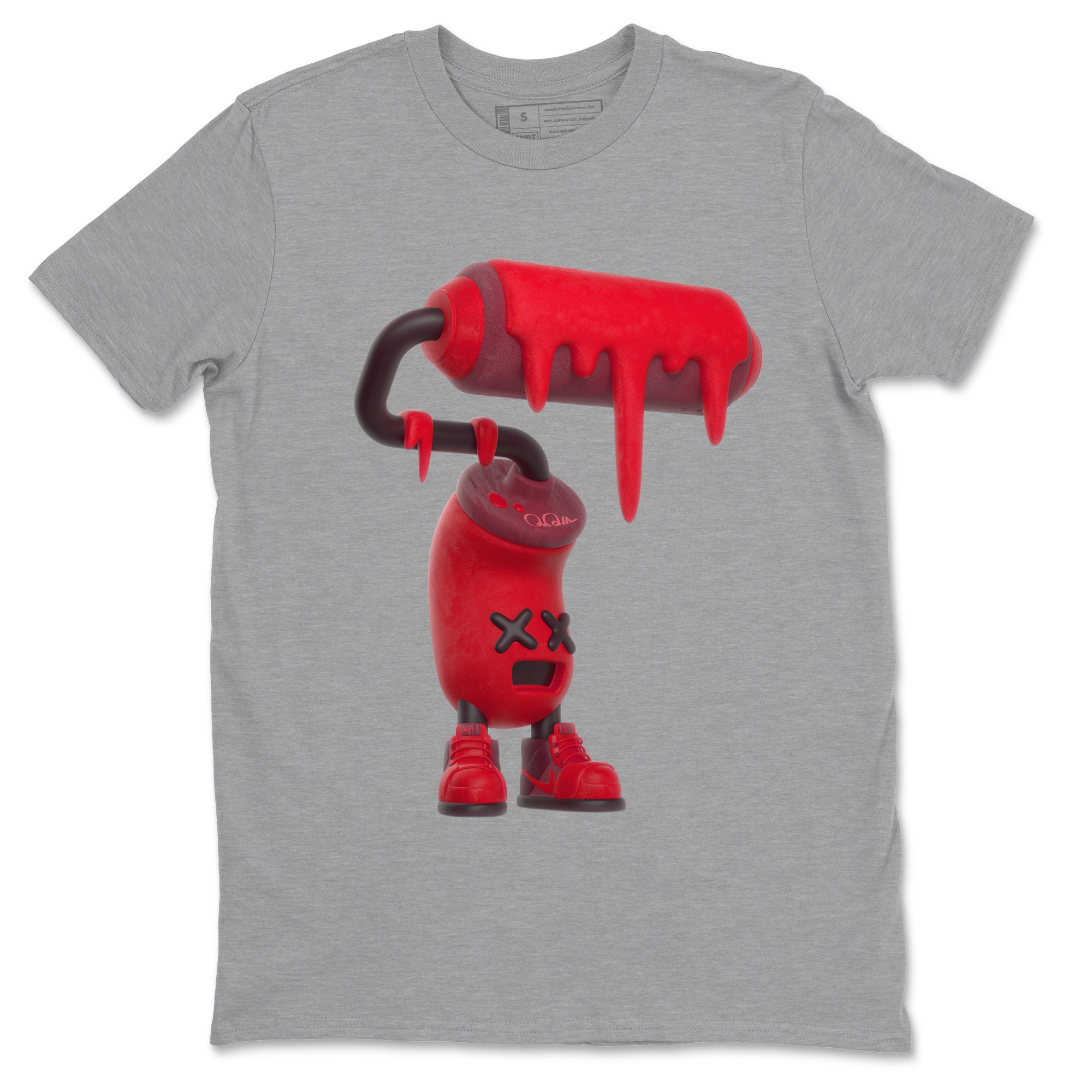 Air Force 1 Layers of Love shirt to match jordans 3D Paint Roller sneaker tees af1 Layers of Love Drip Gear Zone unisex cotton Heather Grey 2 crew neck shirt