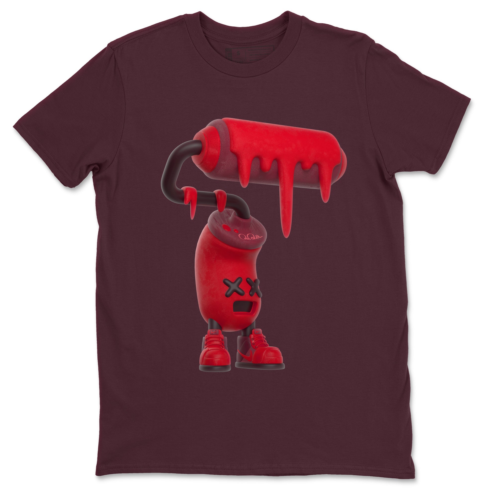 Air Force 1 Layers of Love shirt to match jordans 3D Paint Roller sneaker tees af1 Layers of Love Drip Gear Zone unisex cotton Maroon 2 crew neck shirt