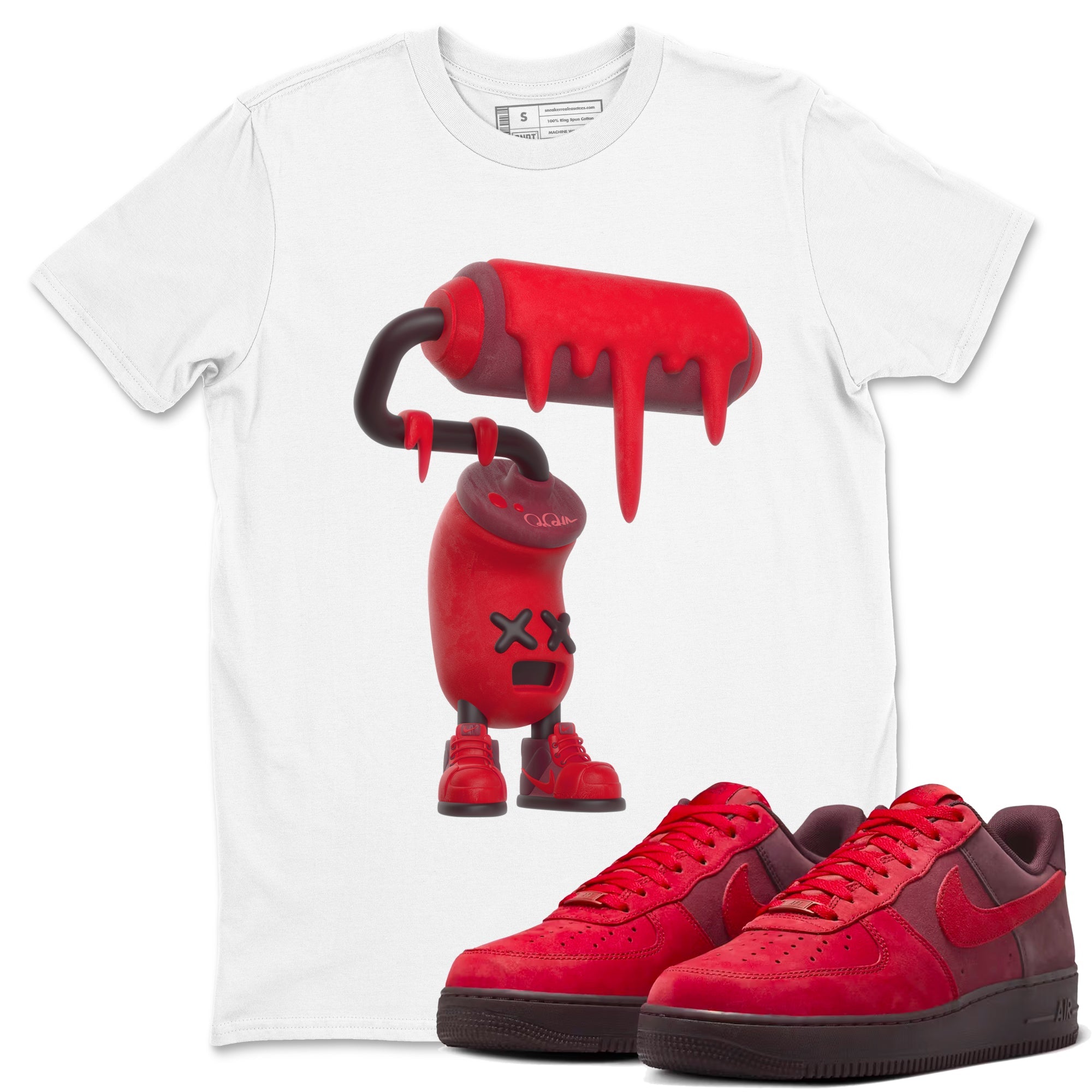 Air Force 1 Layers of Love shirt to match jordans 3D Paint Roller sneaker tees af1 Layers of Love Drip Gear Zone unisex cotton White 1 crew neck shirt