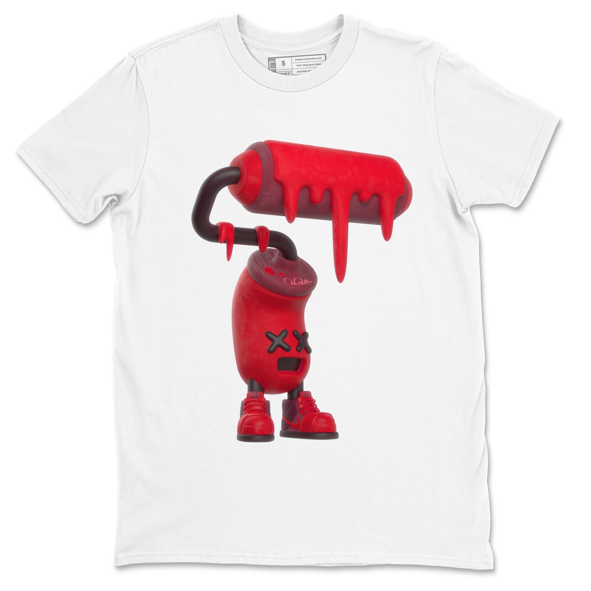 Air Force 1 Layers of Love shirt to match jordans 3D Paint Roller sneaker tees af1 Layers of Love Drip Gear Zone unisex cotton White 2 crew neck shirt