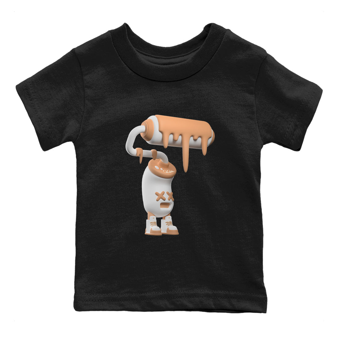 Air Jordan 1 Praline shirt to match jordans 3D Paint Roller Streetwear Sneaker Shirt AJ1Praline Drip Gear Zone Sneaker Matching Clothing Baby Toddler Black 2 T-Shirt