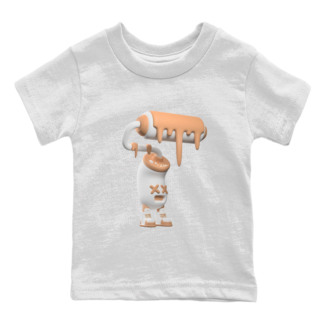 Air Jordan 1 Praline shirt to match jordans 3D Paint Roller Streetwear Sneaker Shirt AJ1Praline Drip Gear Zone Sneaker Matching Clothing Baby Toddler White 2 T-Shirt