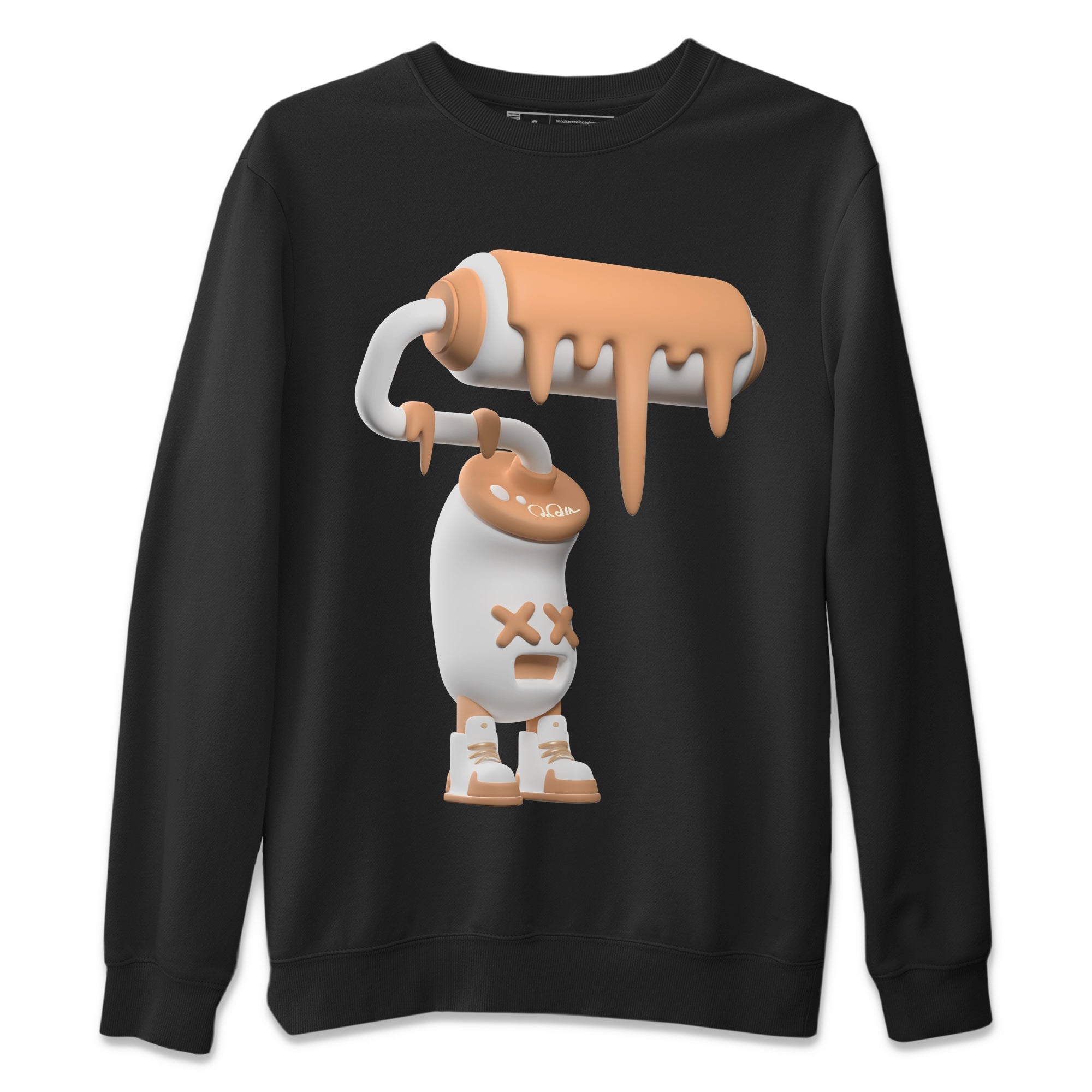 Air Jordan 1 Praline shirt to match jordans 3D Paint Roller Streetwear Sneaker Shirt AJ1Praline Drip Gear Zone Sneaker Matching Clothing Unisex Black 2 T-Shirt