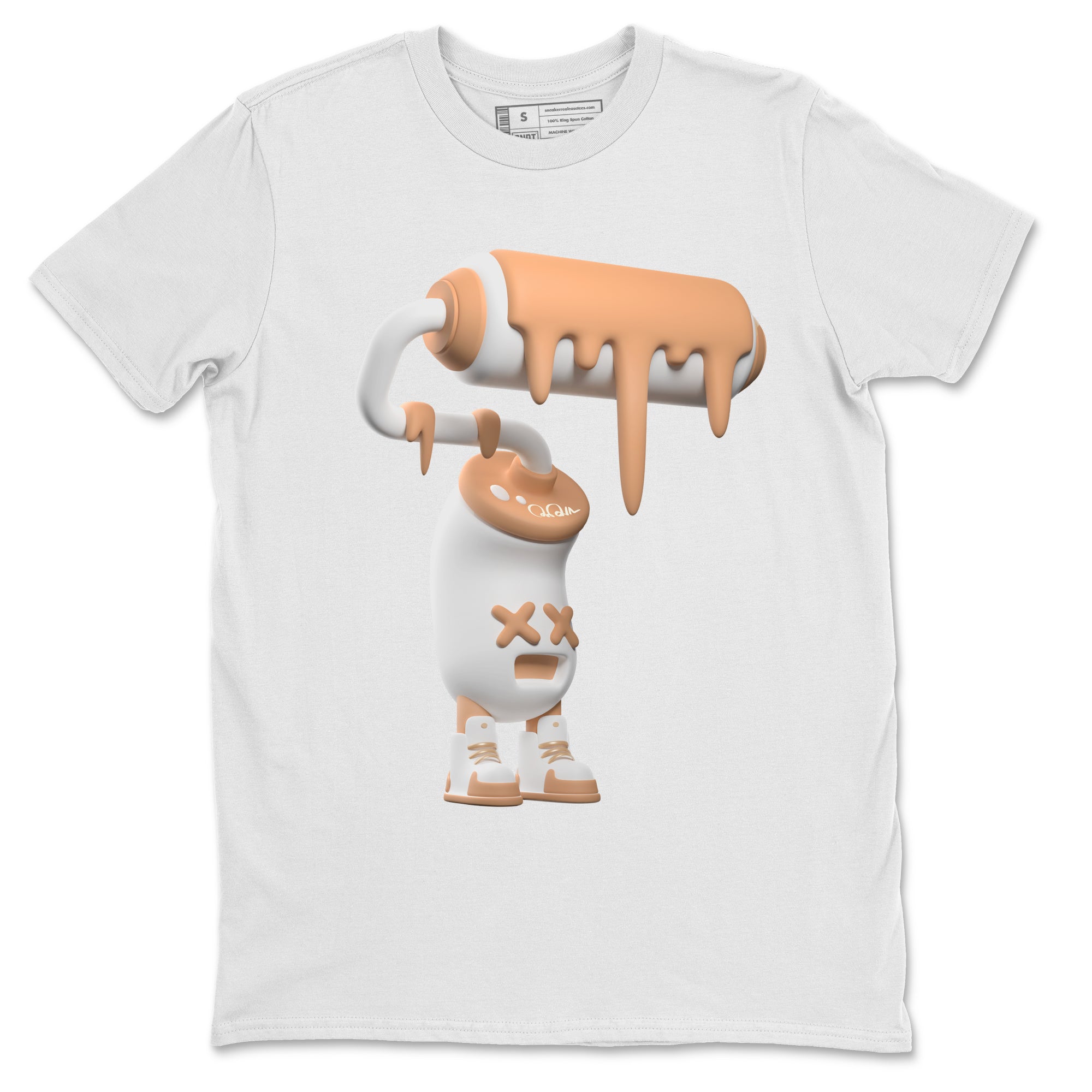Air Jordan 1 Praline shirt to match jordans 3D Paint Roller Streetwear Sneaker Shirt AJ1Praline Drip Gear Zone Sneaker Matching Clothing Unisex White 2 T-Shirt