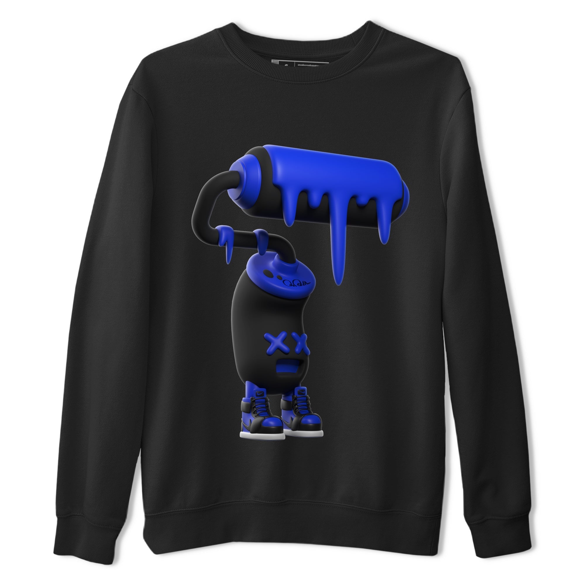 Air Jordan 1 Royal Reimagined shirt to match jordans 3D Paint Roller sneaker tees AJ1 OG HIGH Royal Reimagined Drip Gear Zone Unisex Sneaker Tees and Sneaker Match T-Shirt Black 2 T-Shirt