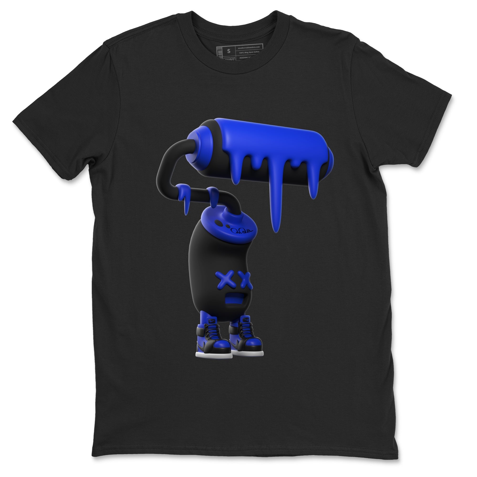 Air Jordan 1 Royal Reimagined shirt to match jordans 3D Paint Roller sneaker tees AJ1 OG HIGH Royal Reimagined Drip Gear Zone Unisex Sneaker Tees and Sneaker Match T-Shirt Black 2 T-Shirt