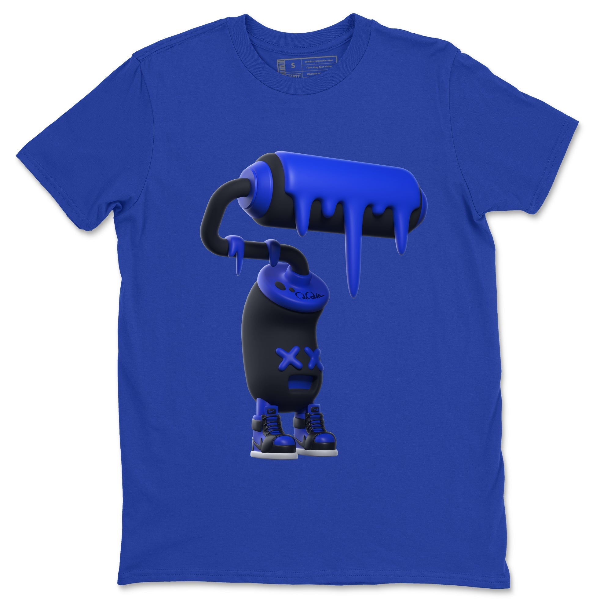 Air Jordan 1 Royal Reimagined shirt to match jordans 3D Paint Roller sneaker tees AJ1 OG HIGH Royal Reimagined Drip Gear Zone Unisex Sneaker Tees and Sneaker Match T-Shirt Royal Blue 2 T-Shirt