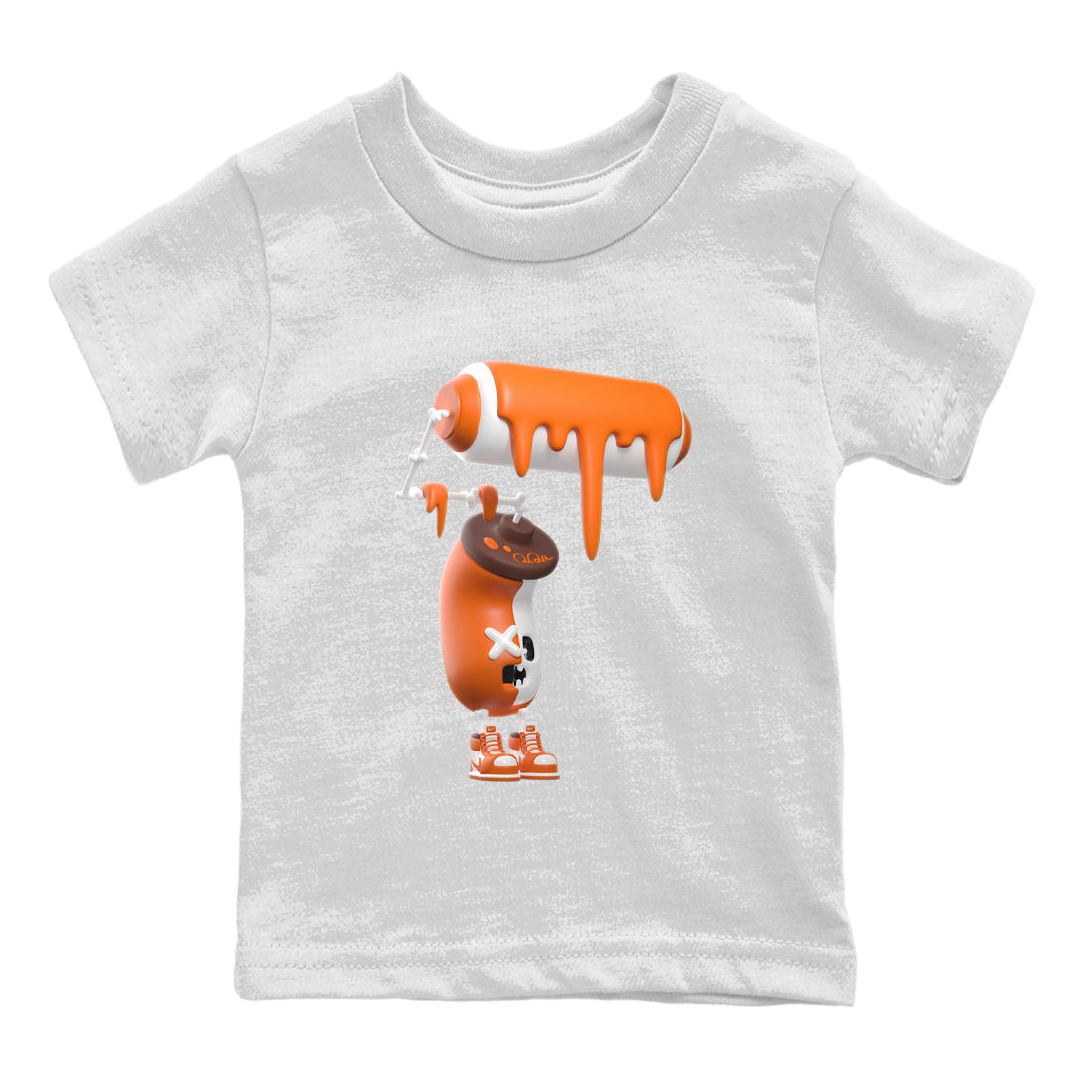 Air Jordan 1 Starfish shirt to match jordans 3D Paint Roller Streetwear Sneaker Shirt AJ1Starfish Drip Gear Zone Sneaker Matching Clothing Baby Toddler White 2 T-Shirt Halloween Custumes